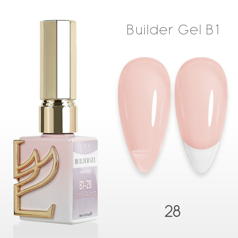 LAVIS Builder Gel In The Bottle - B1-28 Sunset Rose - Gel Polish 0.5oz
