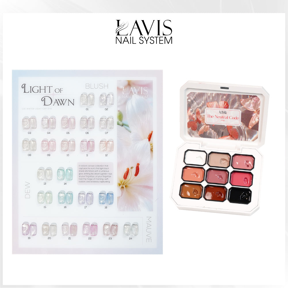LAVIS Cat Eyes C10 - Set 24 Colors - Gel Polish 0.5 oz - Light of Dawn Collection