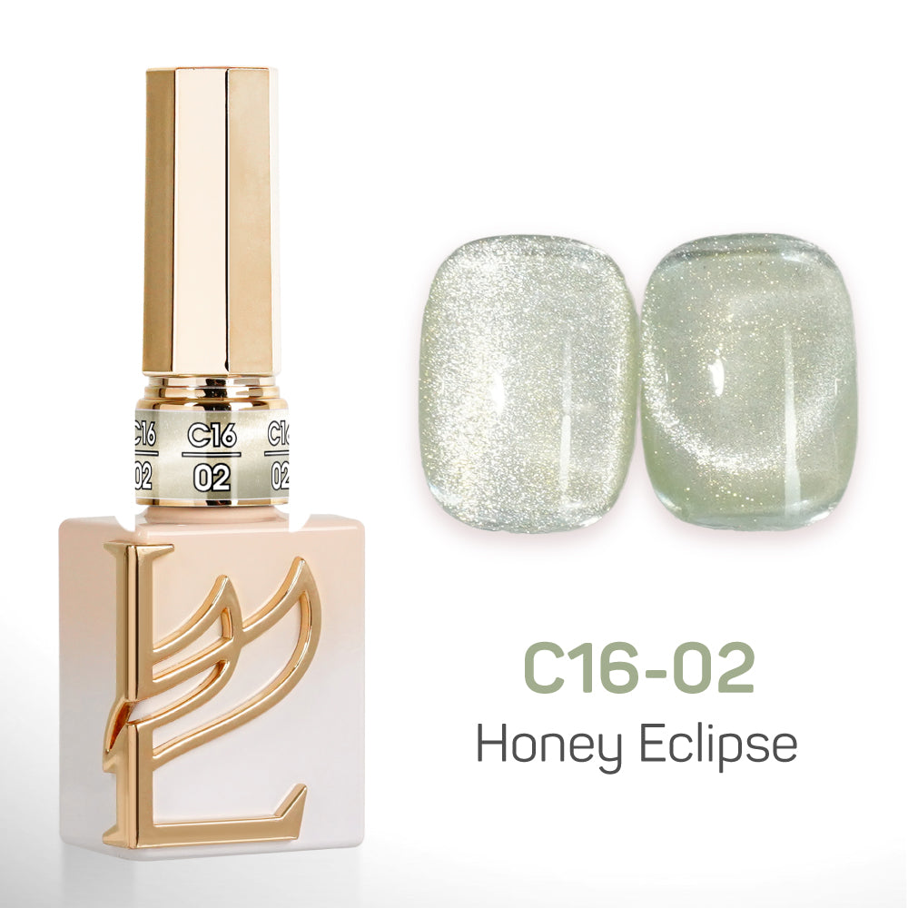 LAVIS Cat Eyes C16 - Set 24 Colors - Gel Polish 0.5 oz - Honey Eclipse Collection