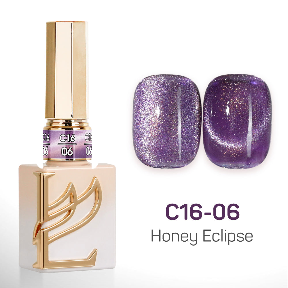 LAVIS Cat Eyes C16 - Set 24 Colors - Gel Polish 0.5 oz - Honey Eclipse Collection