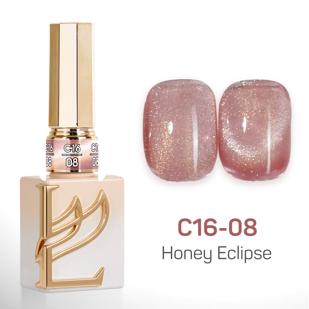LAVIS Cat Eyes C16 - Set 24 Colors - Gel Polish 0.5 oz - Honey Eclipse Collection