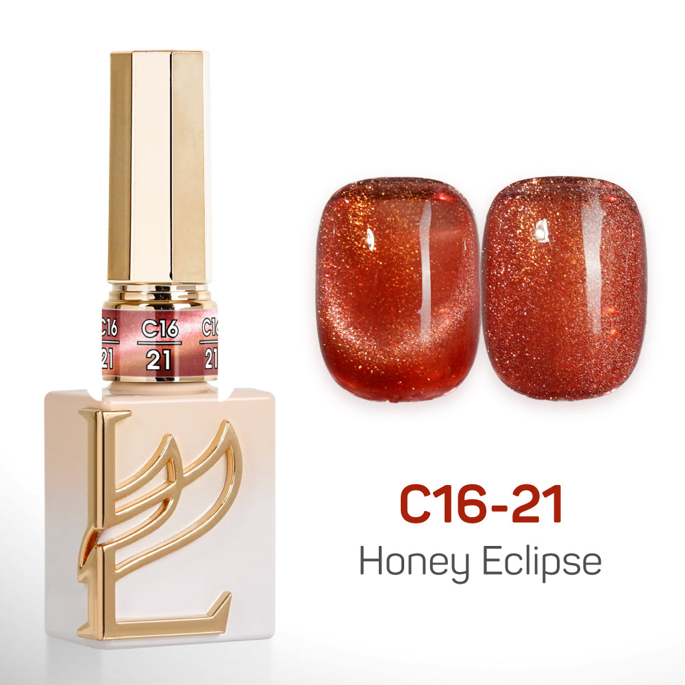 LAVIS Cat Eyes C16 - Set 24 Colors - Gel Polish 0.5 oz - Honey Eclipse Collection