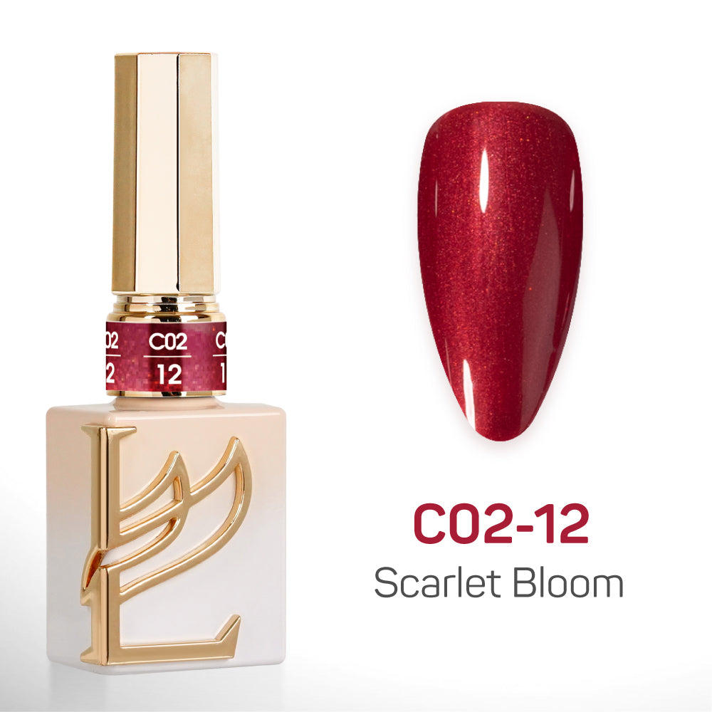 LAVIS C02 (Ver 2) - 12 - Gel Polish 0.5 oz - Scarlet Bloom Collection