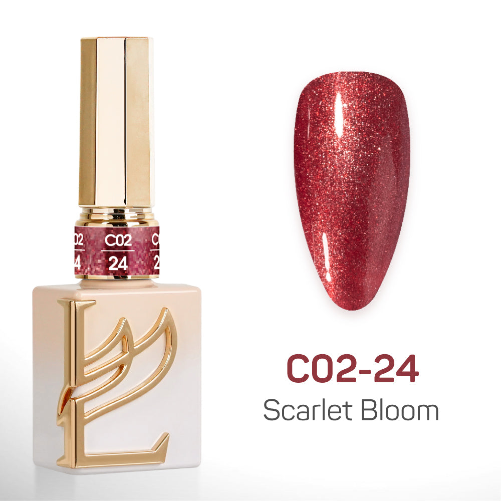 LAVIS C02 (Ver 2) - 24 - Gel Polish 0.5 oz - Scarlet Bloom Collection