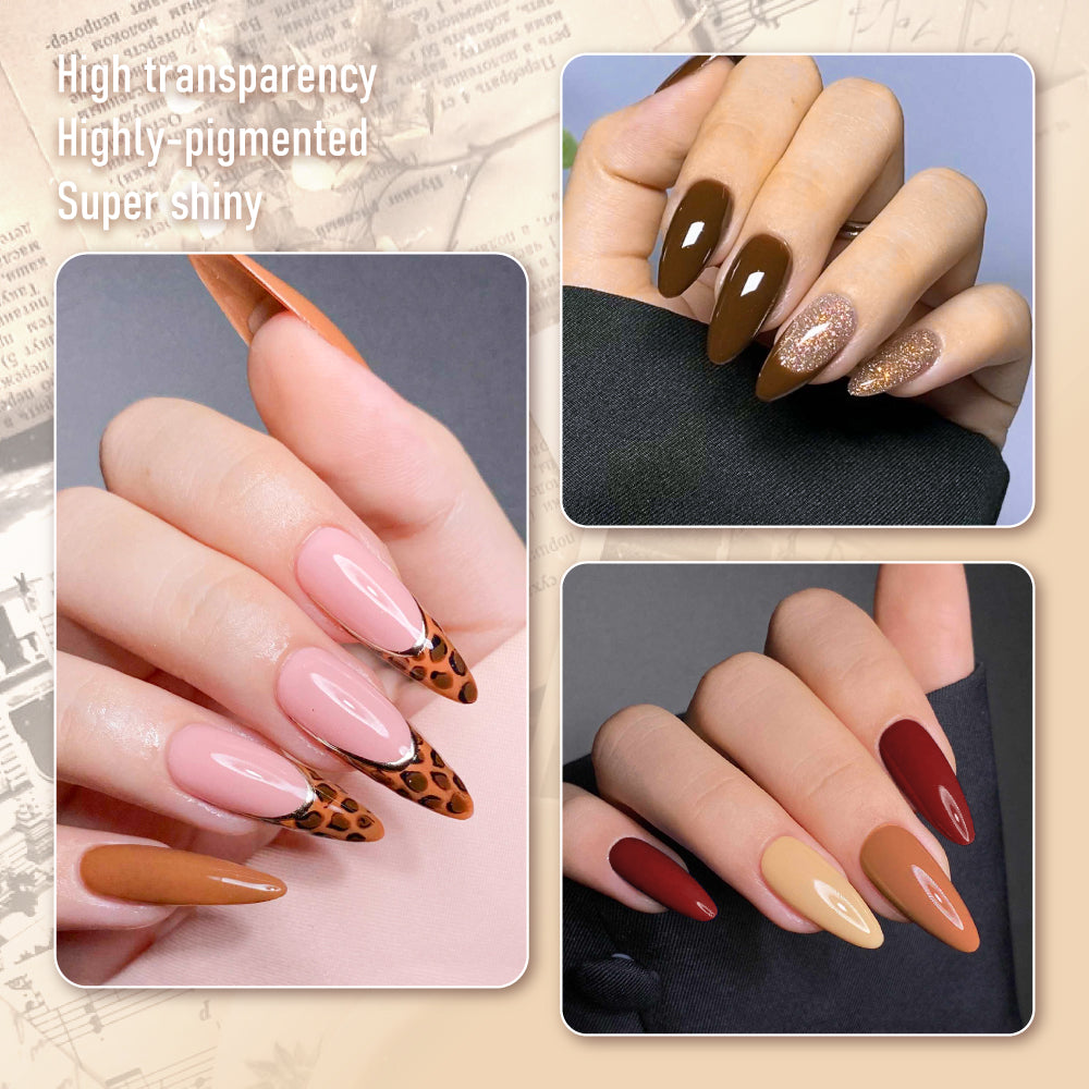 LAVIS C06 - Set 24 Colors - Gel Polish 0.5 oz - Maple & Mocha Collection