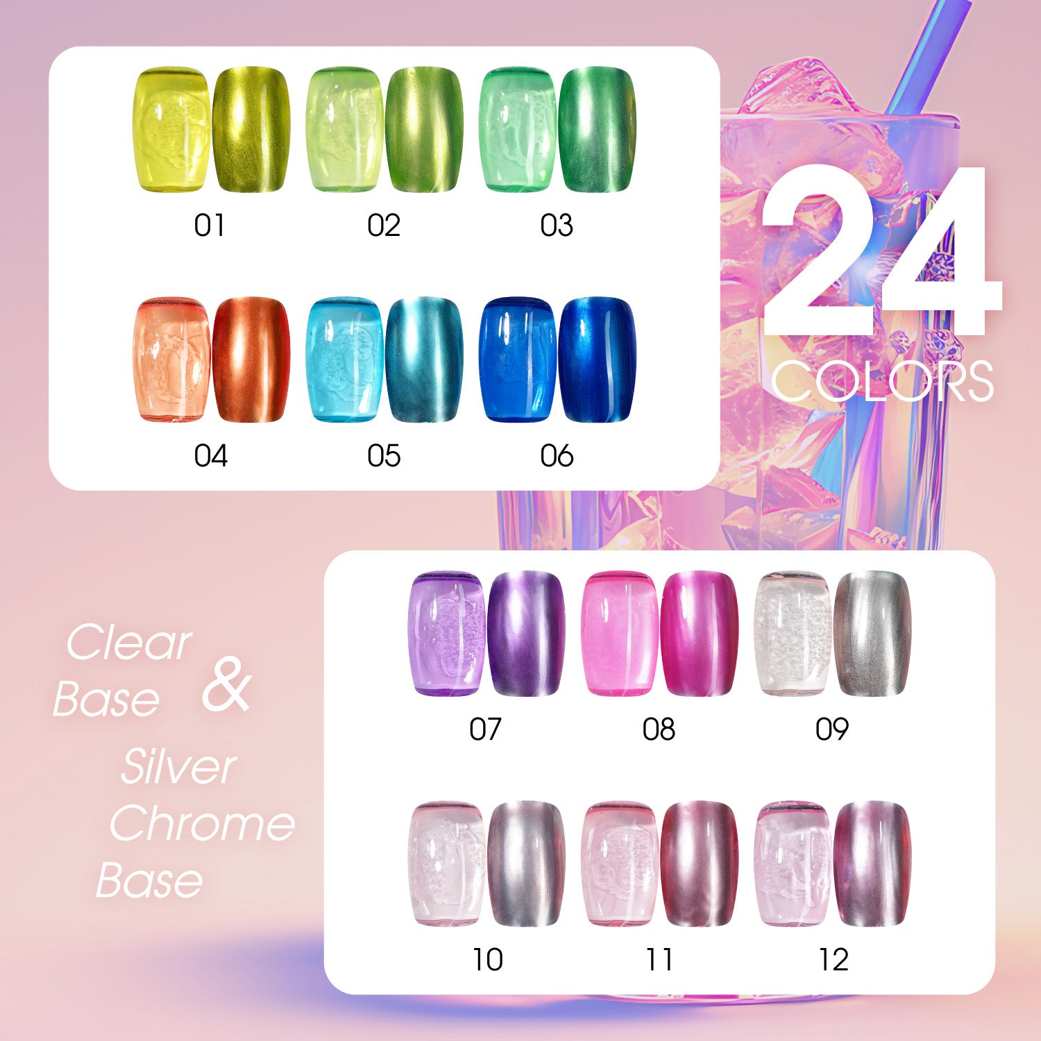 LAVIS C08 - Gel Polish 0.5 oz - Glass Gala Collection