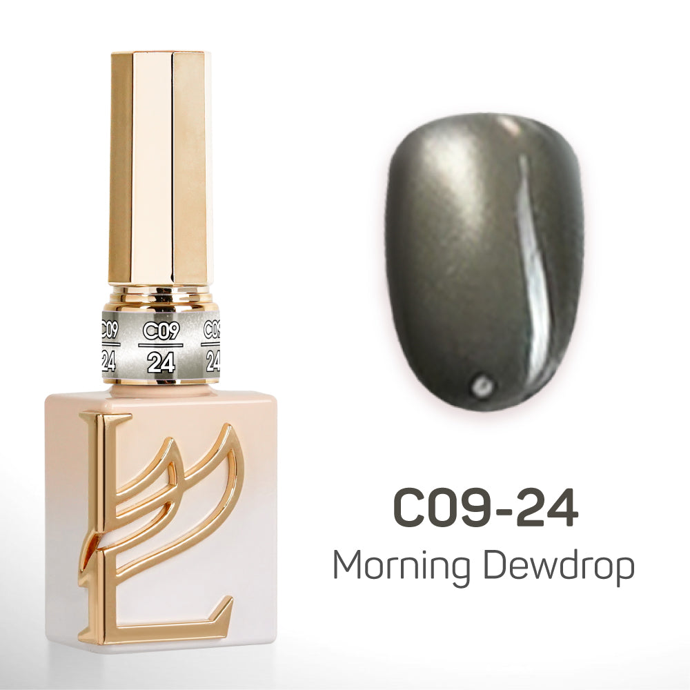 LAVIS Cat Eyes C09 - Set 24 Colors - Gel Polish 0.5 oz - Morning Dewdrop Collection