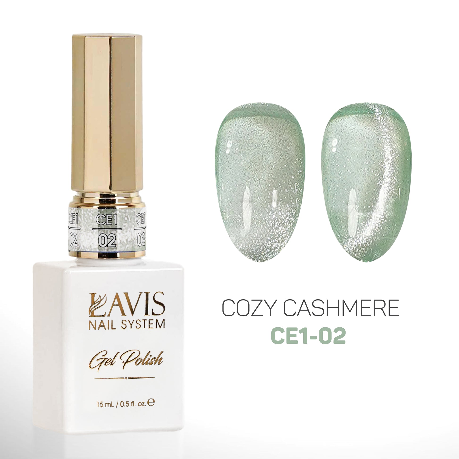 LAVIS Cat Eyes CE1 - 02 - Gel Polish 0.5 oz - Cozy Cashmere Collection