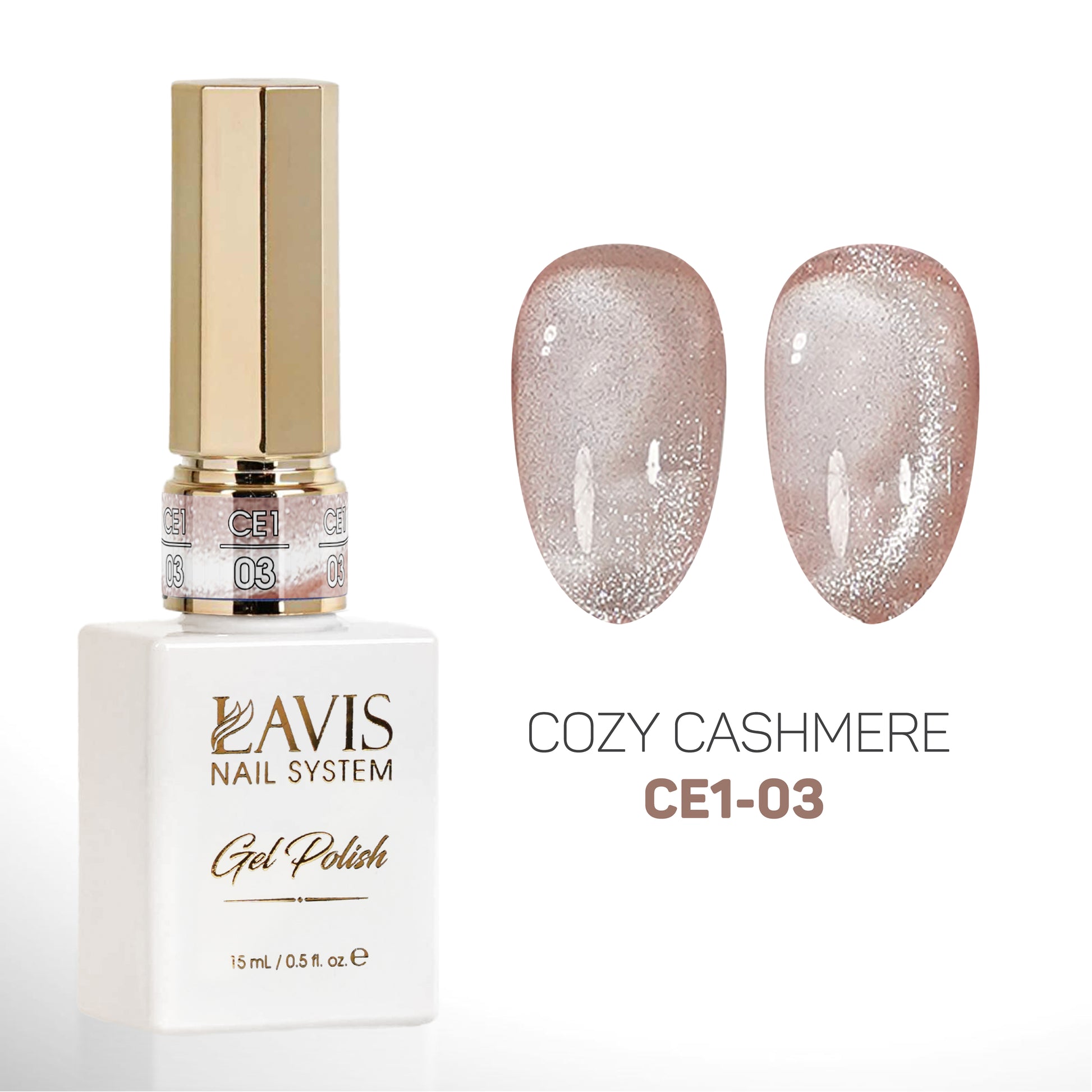 LAVIS Cat Eyes CE1 - 03 - Gel Polish 0.5 oz - Cozy Cashmere Collection
