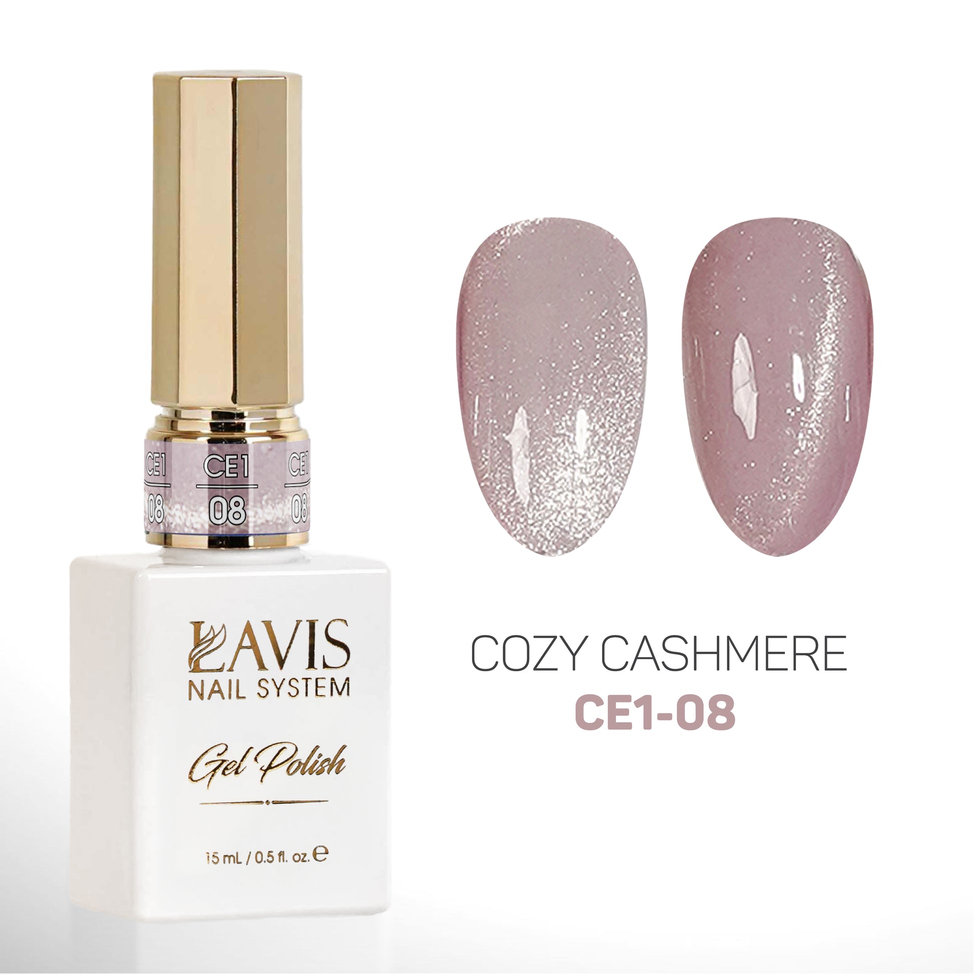 LAVIS Cat Eyes CE1 - 08 - Gel Polish 0.5 oz - Cozy Cashmere Collection