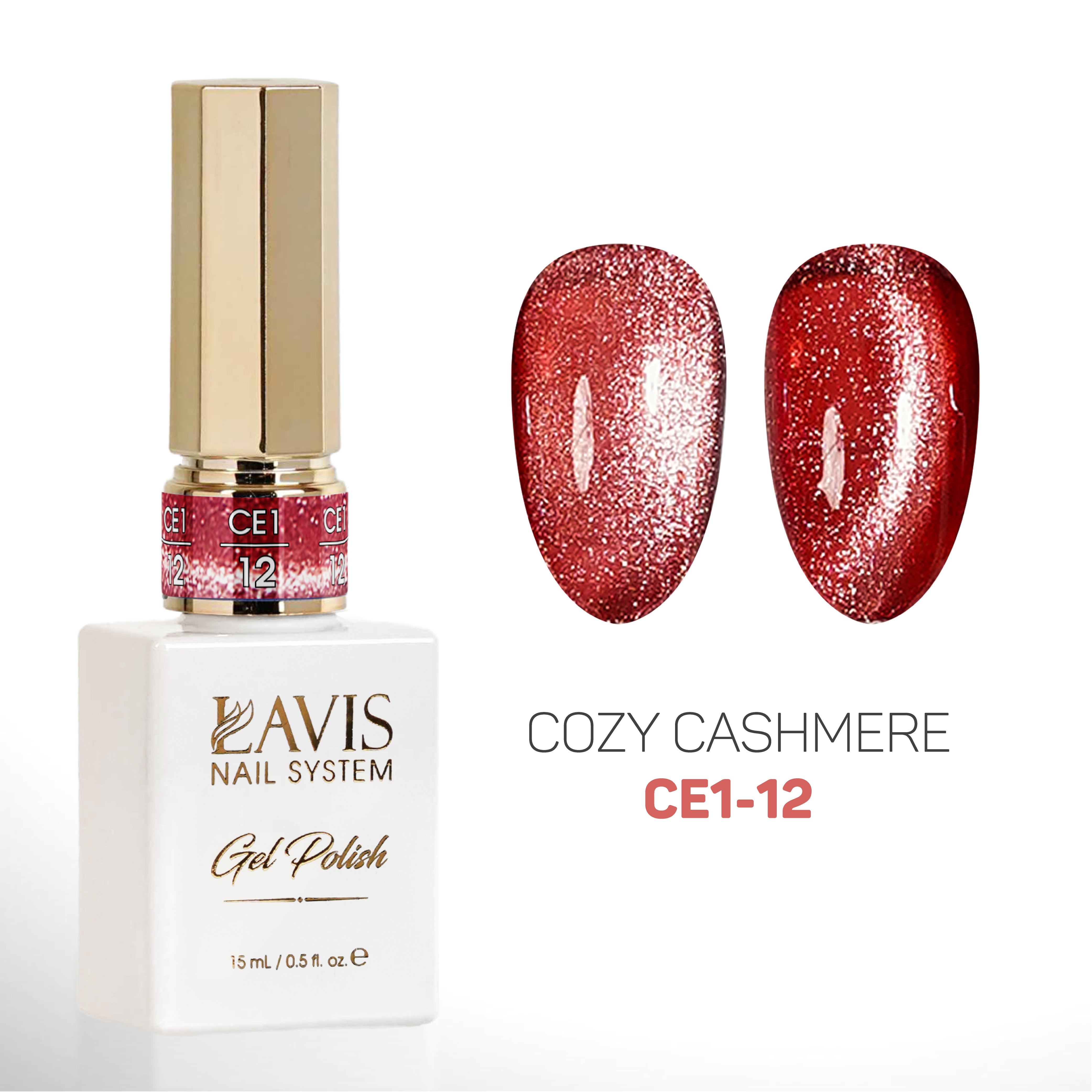 LAVIS Cat Eyes CE1 - 12 - Gel Polish 0.5 oz - Cozy Cashmere Collection