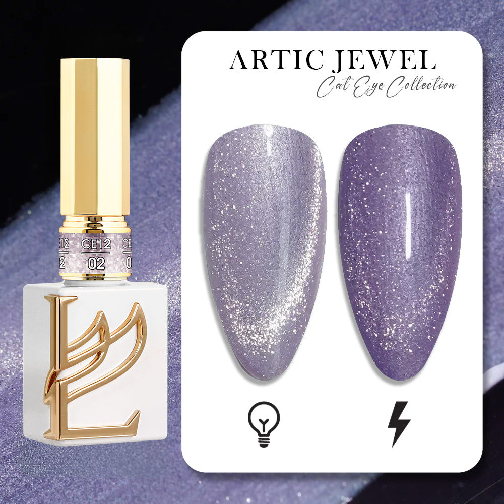 LAVIS Cat Eyes CE12 - 02 (Ver1) - Gel Polish 0.5 oz - Artic Jewel Collection