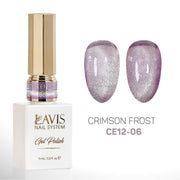 LAVIS Cat Eyes CE12 - 06 - Gel Polish 0.5 oz - Crimson Frost Collection