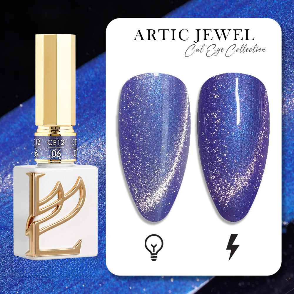 LAVIS Cat Eyes CE12 - 06 (Ver1) - Gel Polish 0.5 oz - Artic Jewel Collection