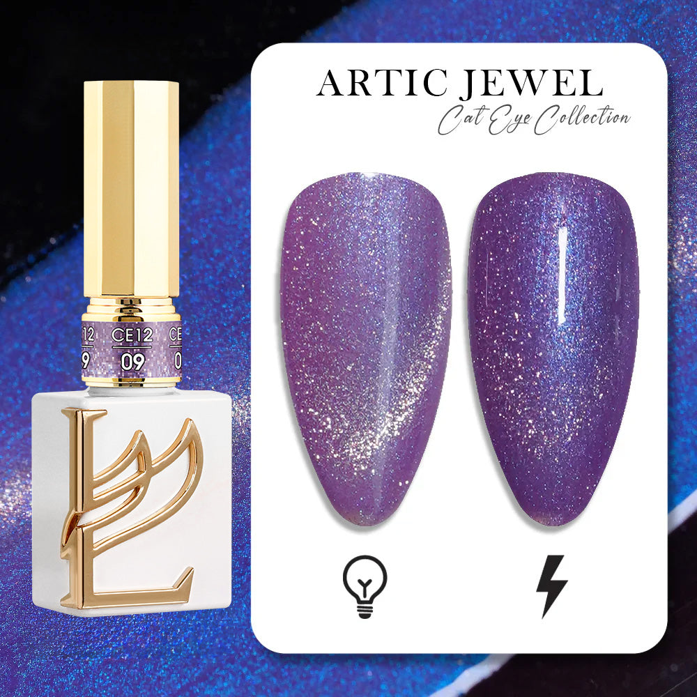 LAVIS Cat Eyes CE12 - 09 (Ver1) - Gel Polish 0.5 oz - Artic Jewel Collection
