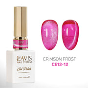 LAVIS Cat Eyes CE12 - 12 - Gel Polish 0.5 oz - Crimson Frost Collection