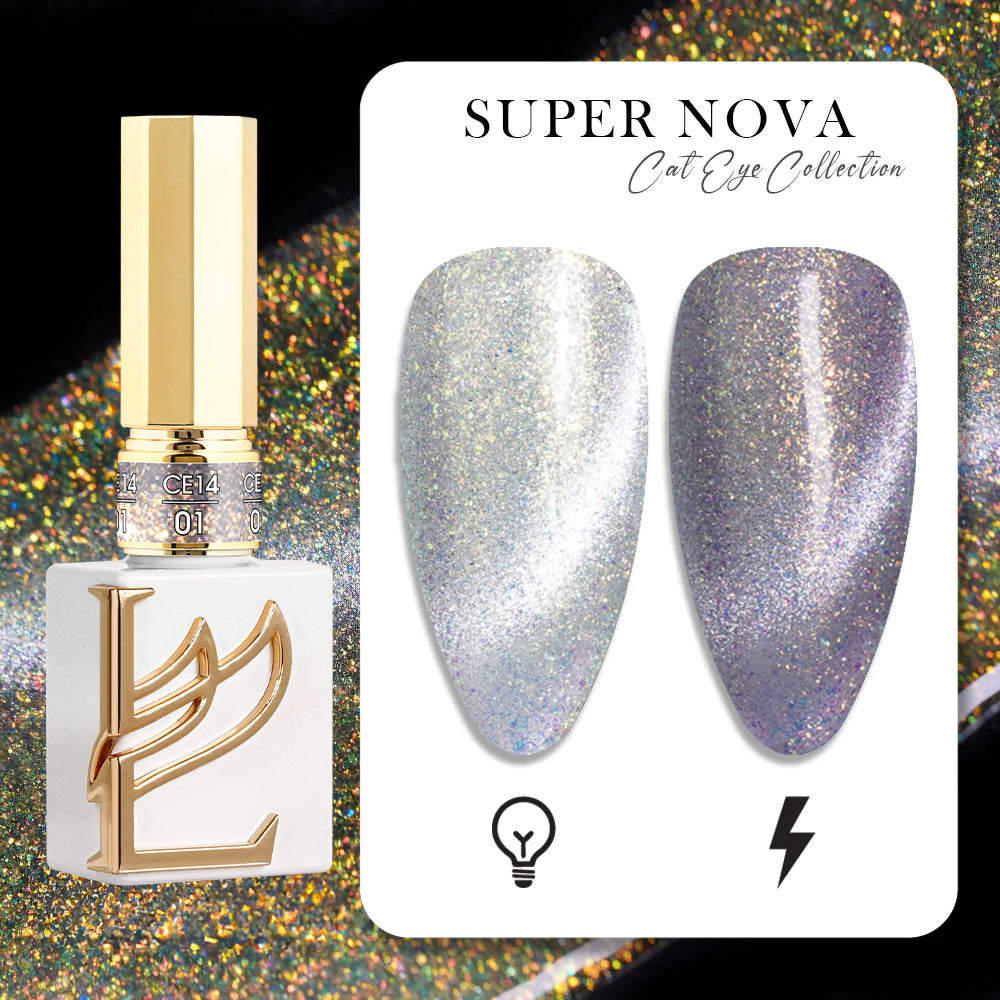 LAVIS Cat Eyes CE14 - 01 (Ver2) - Gel Polish 0.5 oz - Cosmic Voltage Collection