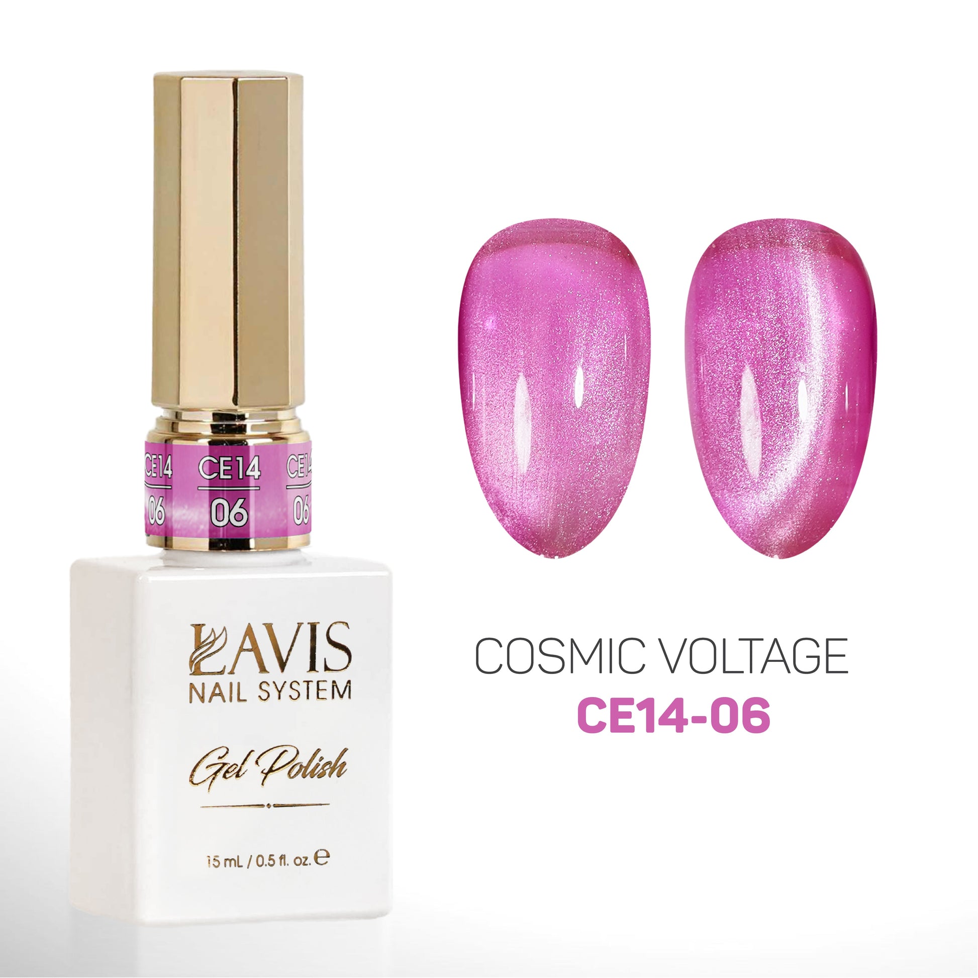 LAVIS Cat Eyes CE14 - 06 - Gel Polish 0.5 oz - Cosmic Voltage Collection