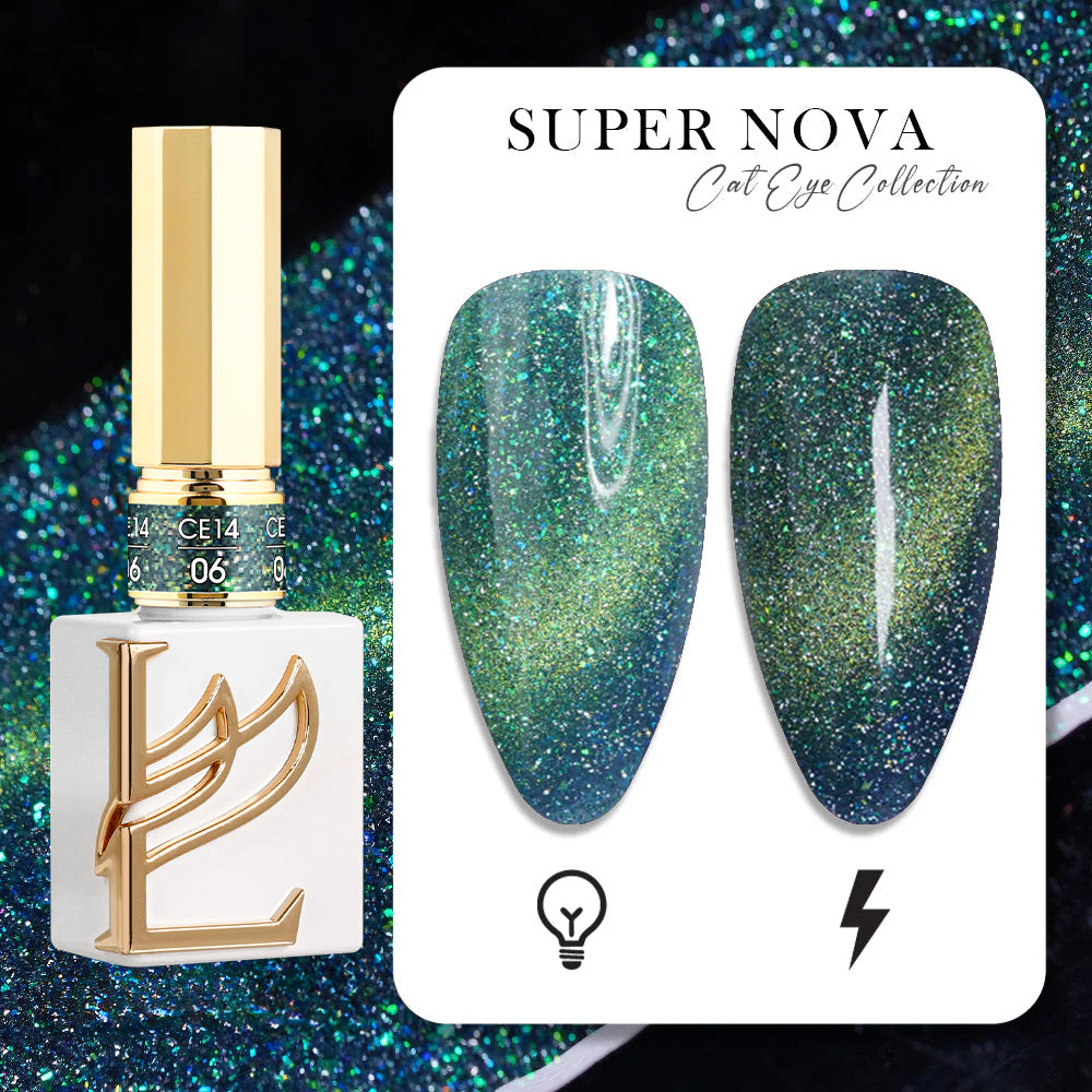 LAVIS Cat Eyes CE14 - 06 (Ver1) - Gel Polish 0.5 oz - Cosmic Voltage Collection