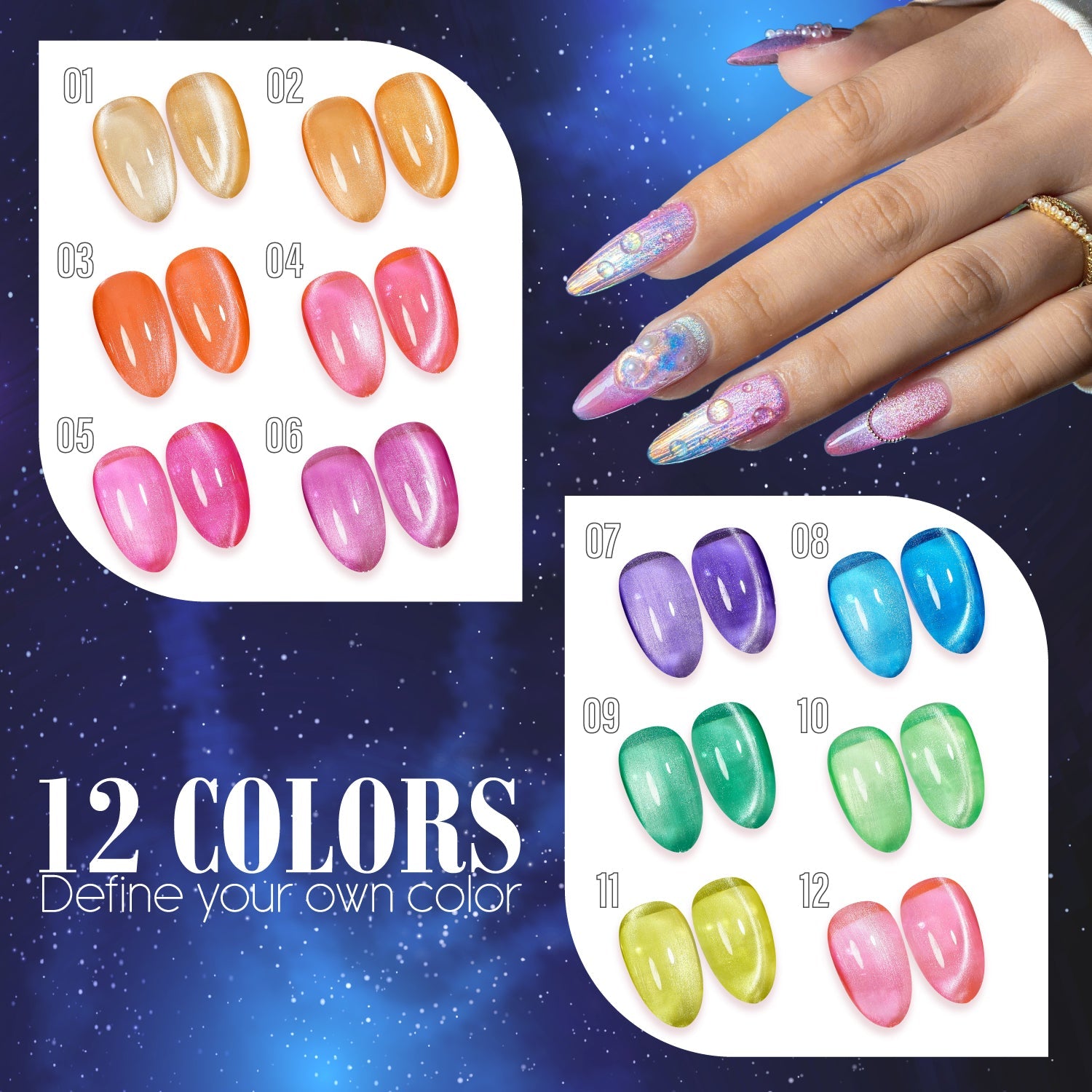 LAVIS Cat Eyes CE14 - 06 - Gel Polish 0.5 oz - Cosmic Voltage Collection