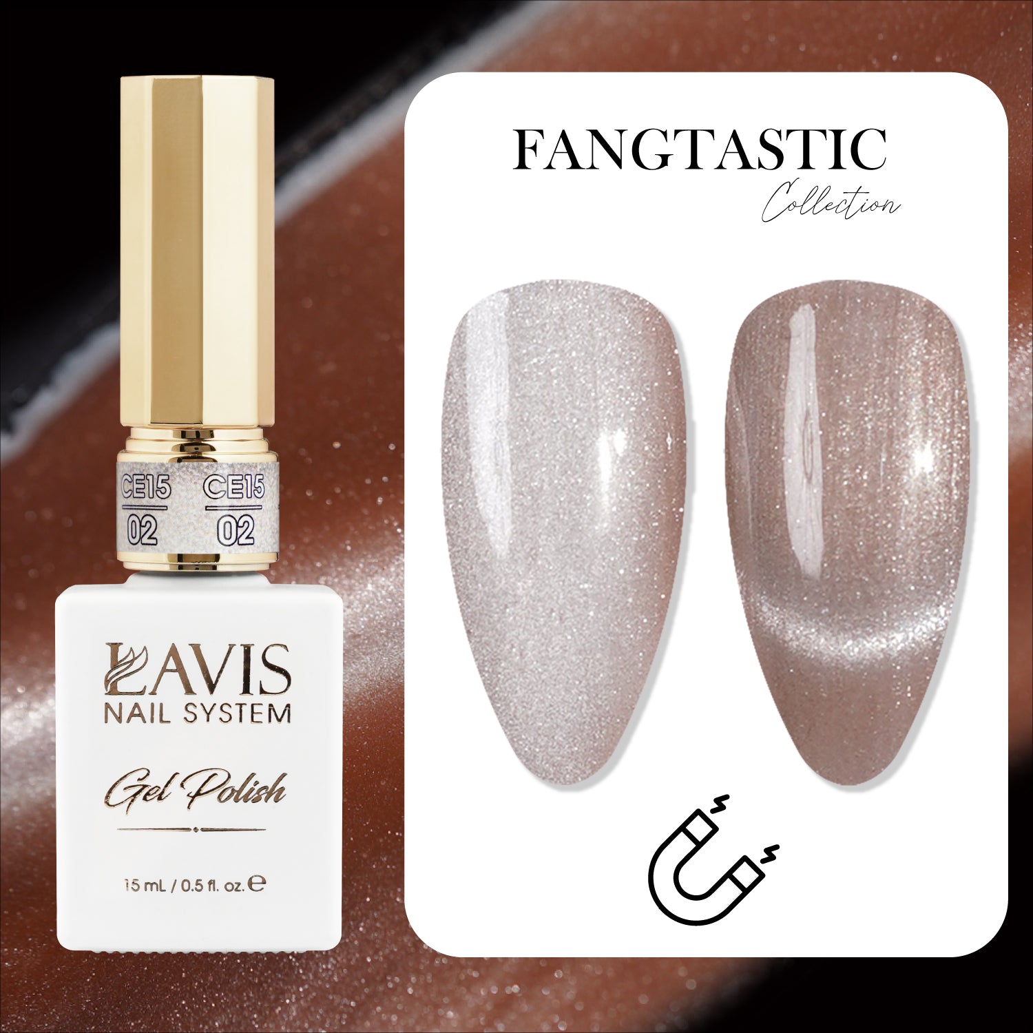 LAVIS Cat Eyes CE15 - 02 - Gel Polish 0.5 oz - Fangtastic Collection