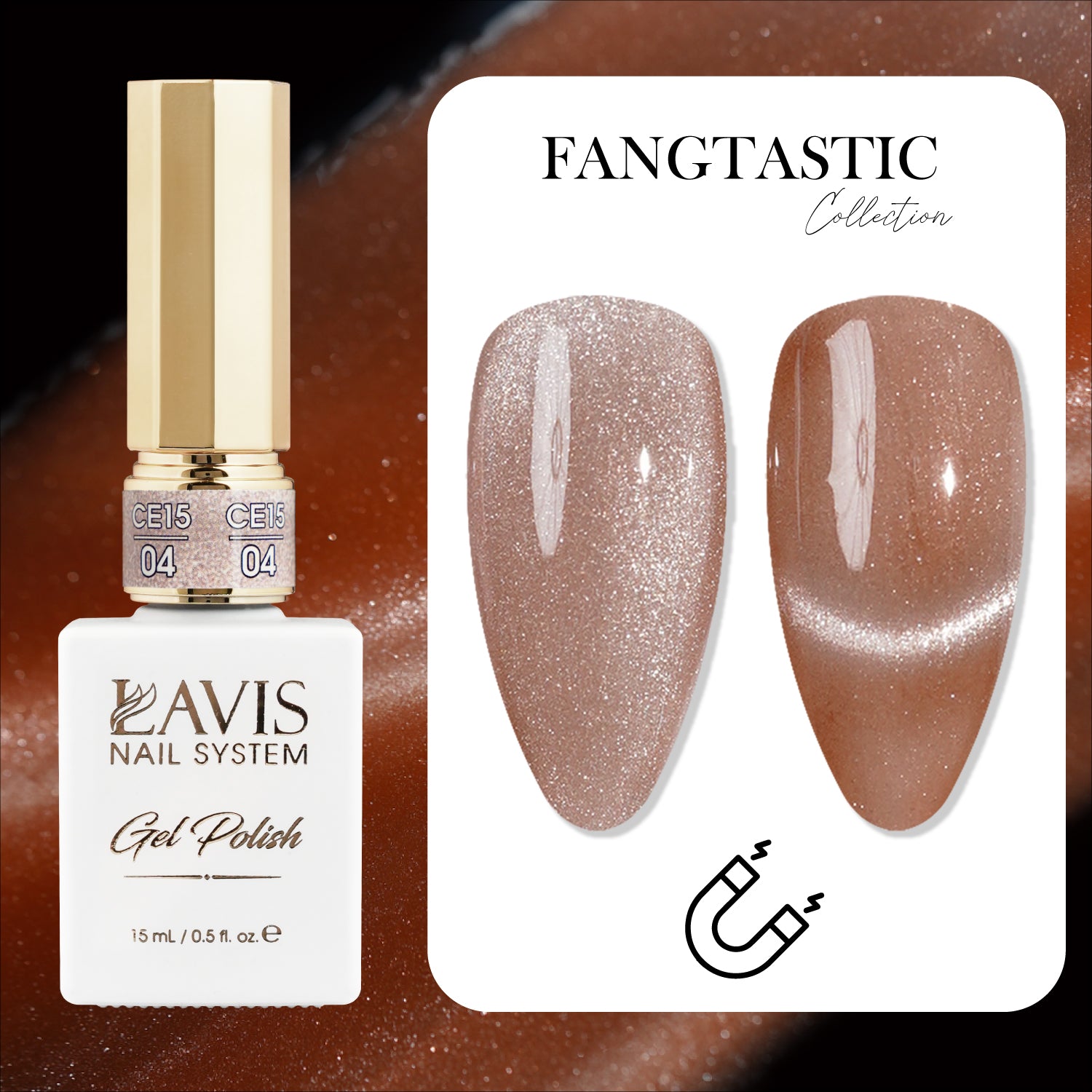 LAVIS Cat Eyes CE15 - 04 - Gel Polish 0.5 oz - Fangtastic Collection