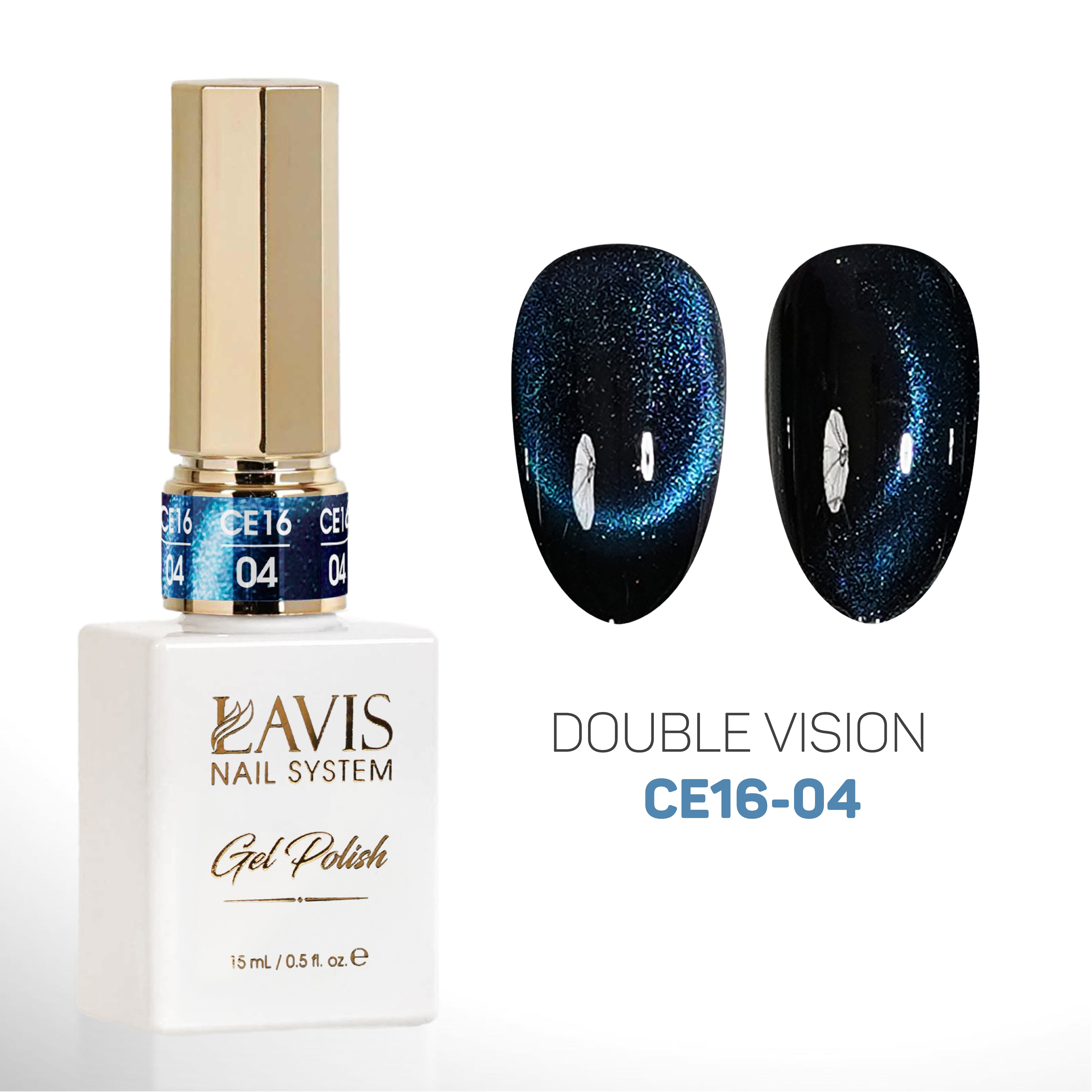 LAVIS Cat Eyes CE16 - 04 - Gel Polish 0.5 oz - Double Vision Collection