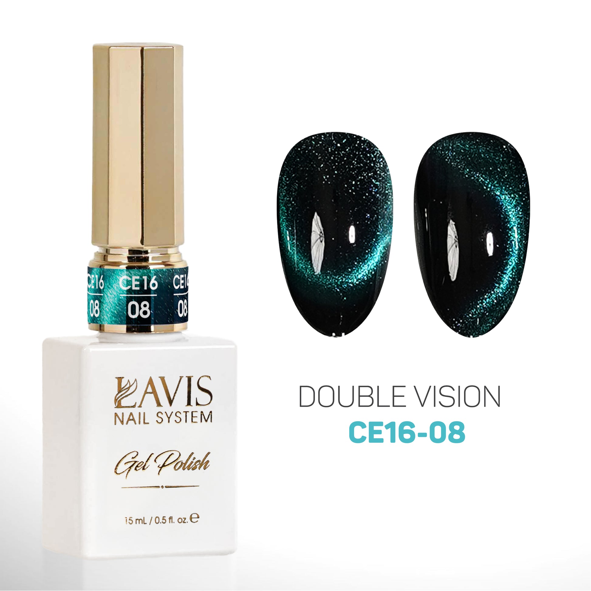 LAVIS Cat Eyes CE16 - 08 - Gel Polish 0.5 oz - Double Vision Collection