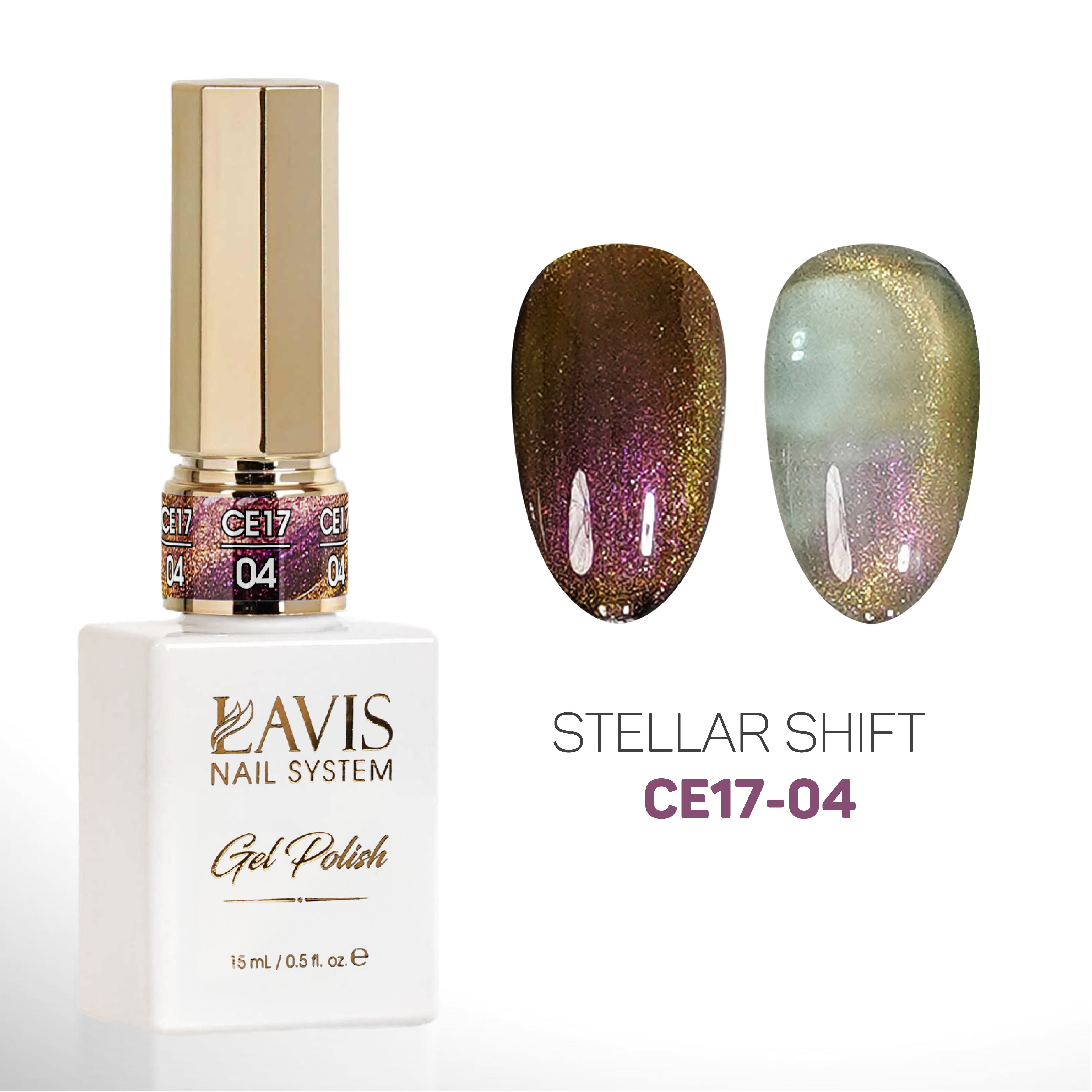 LAVIS Cat Eyes CE17 - 04 - Gel Polish 0.5 oz - Stellar Shift Collectio (Copy)