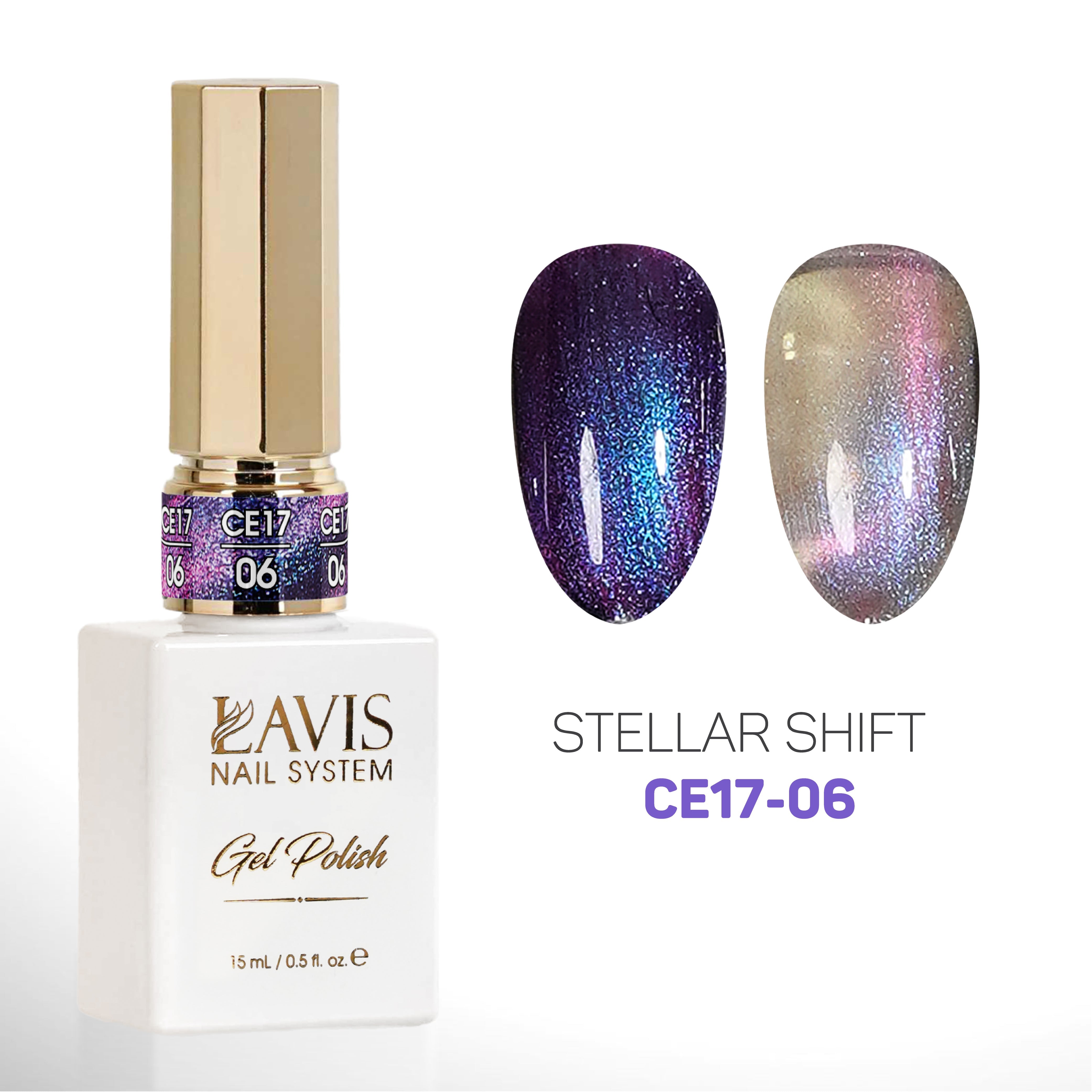 LAVIS Cat Eyes CE17 - 06 - Gel Polish 0.5 oz - Stellar Shift Collection