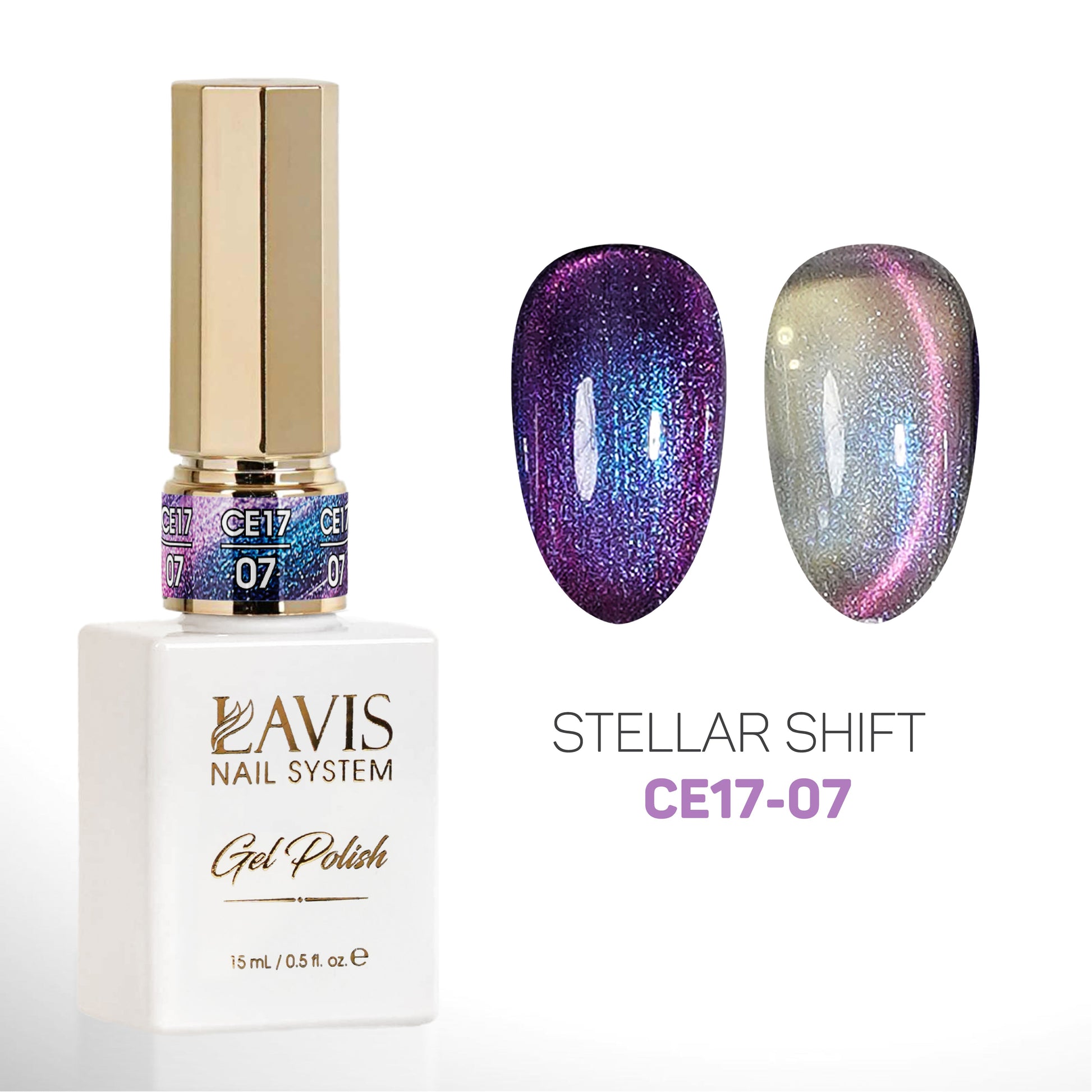 LAVIS Cat Eyes CE17 - 07 - Gel Polish 0.5 oz - Stellar Shift Collection
