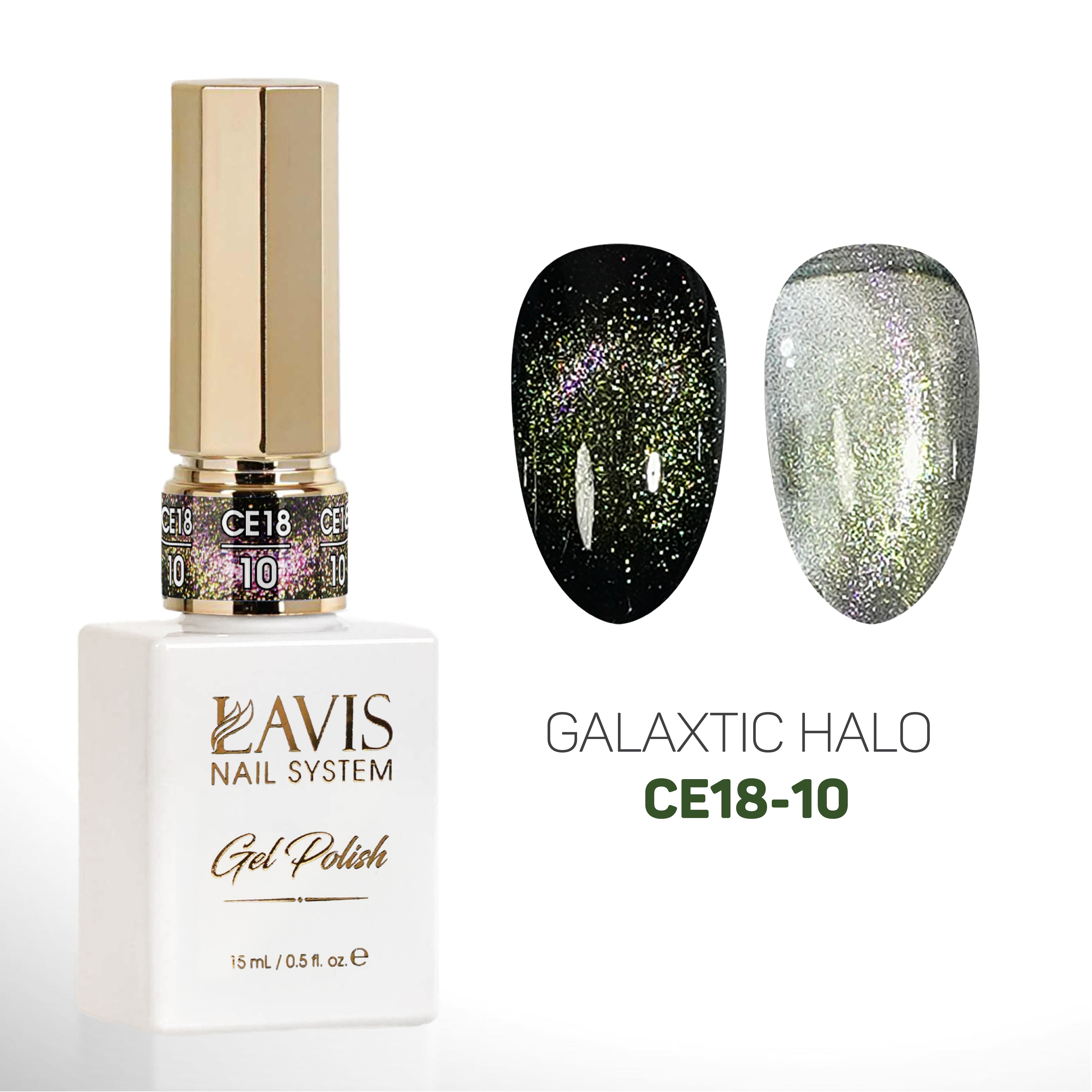 LAVIS Cat Eyes CE18 - 10 - Gel Polish 0.5 oz - Galaxtic Halo Collection