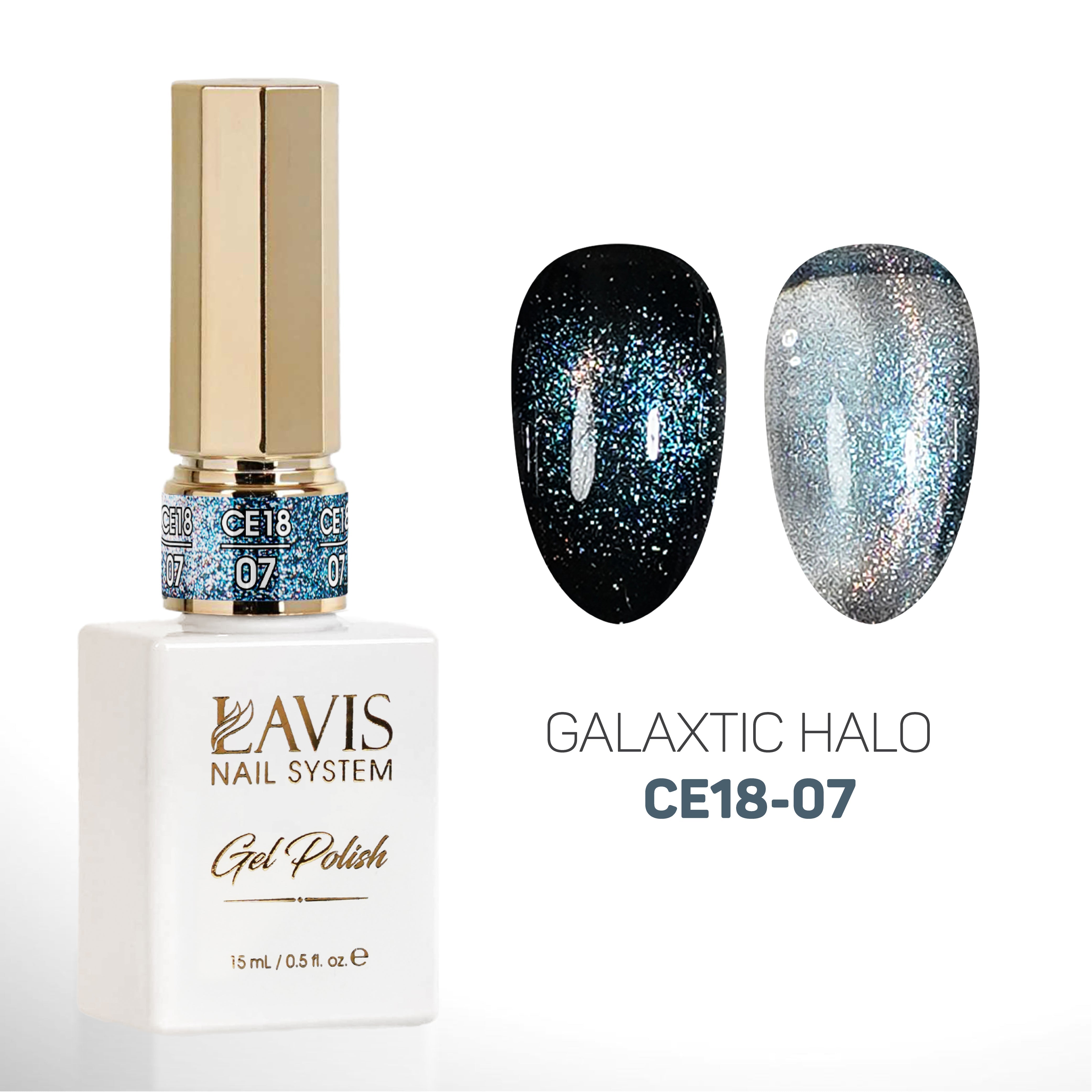 LAVIS Cat Eyes CE18 - 07 - Gel Polish 0.5 oz - Galaxtic Halo Collection