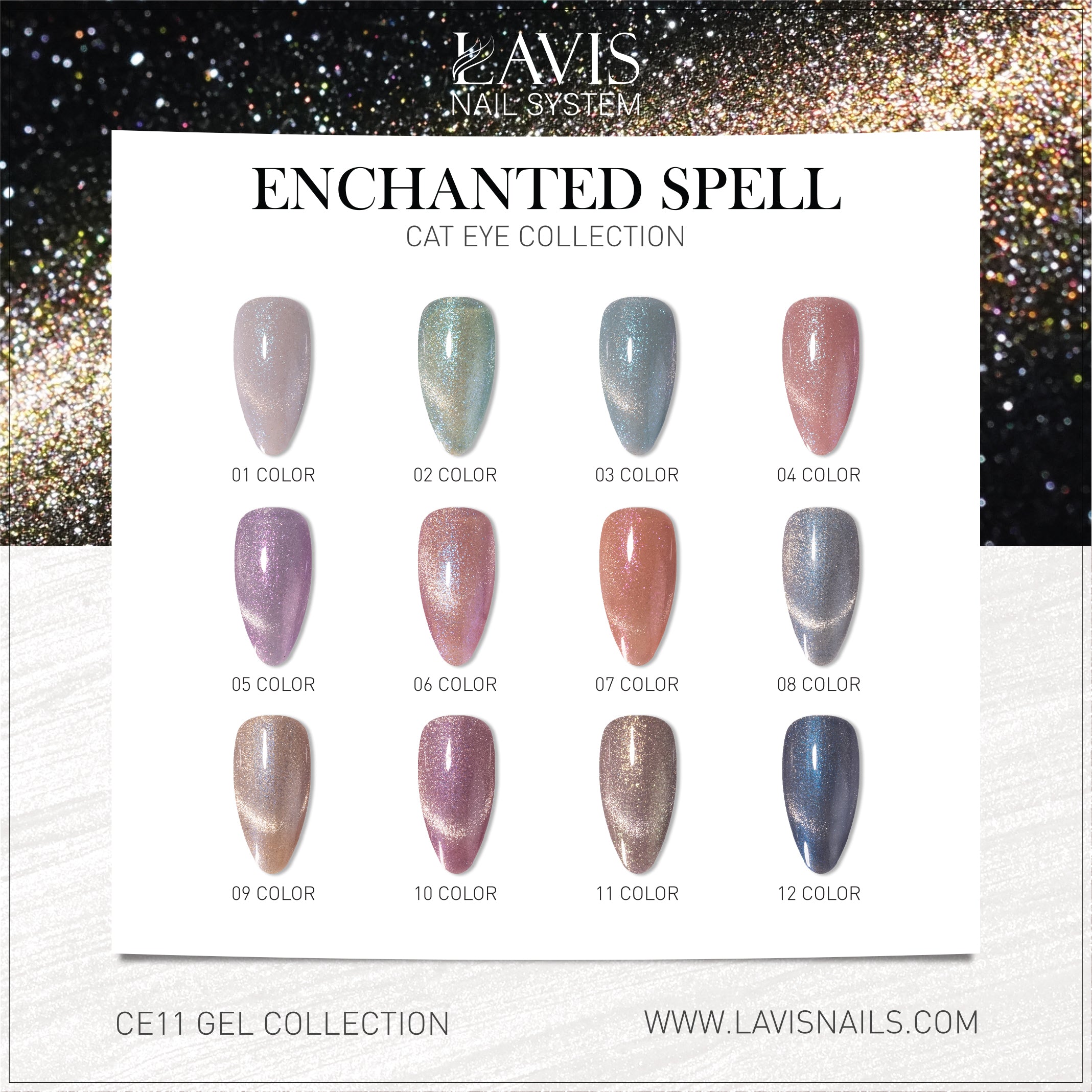 LAVIS Cat Eyes CE11 - 03 - Gel Polish 0.5 oz - Enchanted Spell Collection