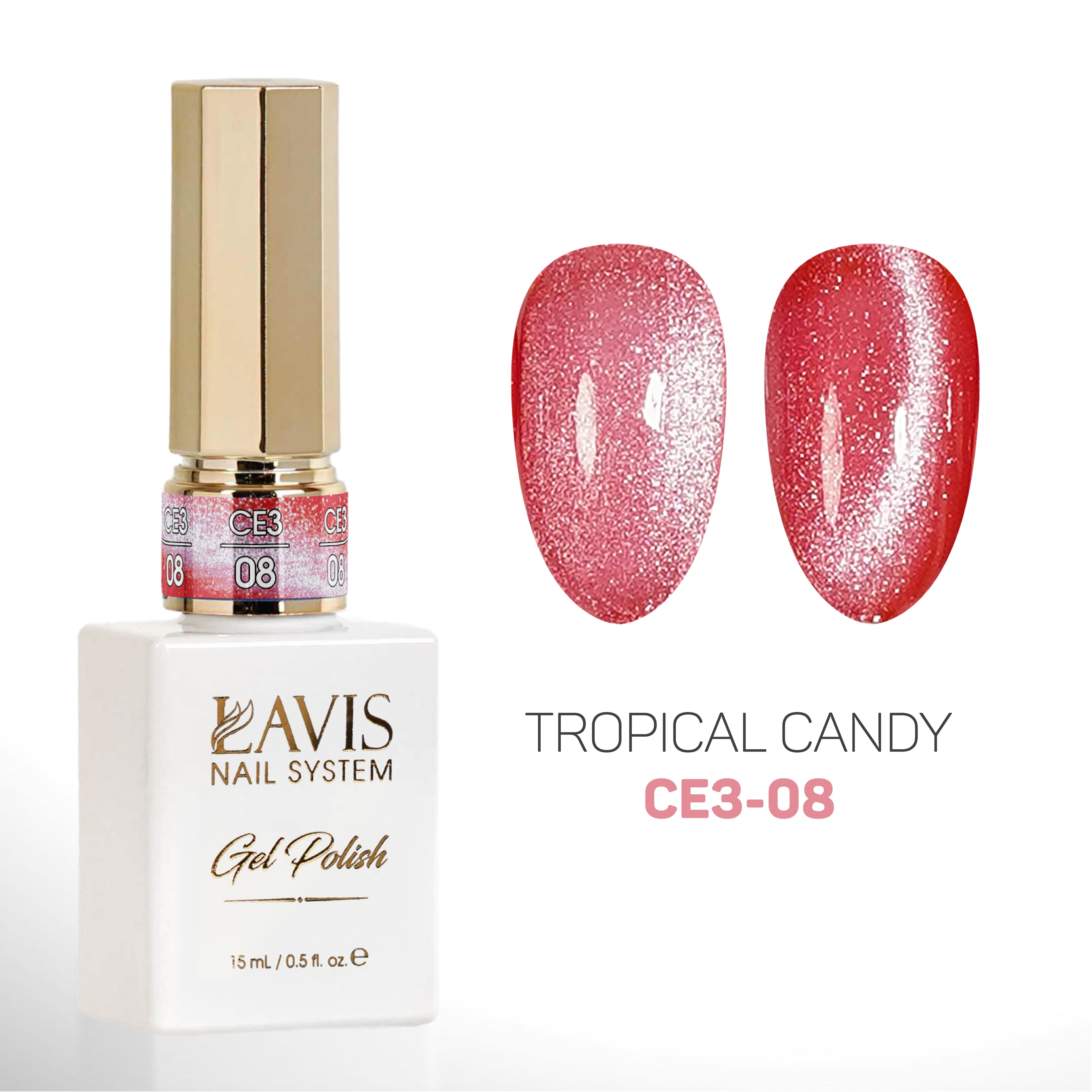 LAVIS Cat Eyes CE3 - 08 - Gel Polish 0.5 oz - Tropical Candy