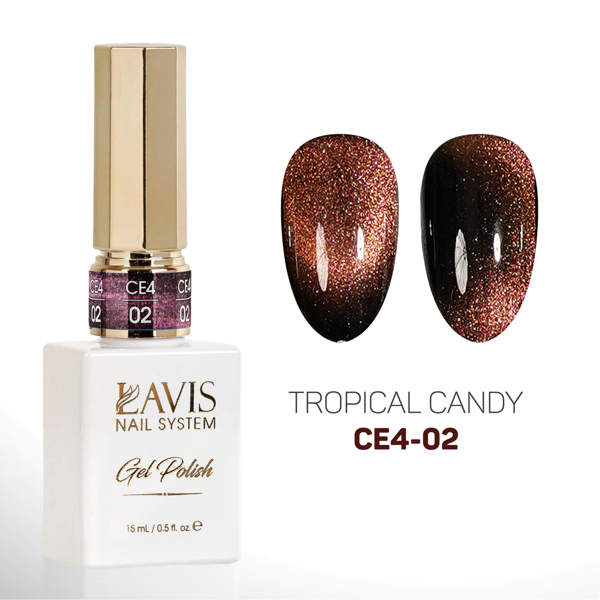 LAVIS Cat Eyes CE4 - 02 - Gel Polish 0.5 oz - Fairy Tale