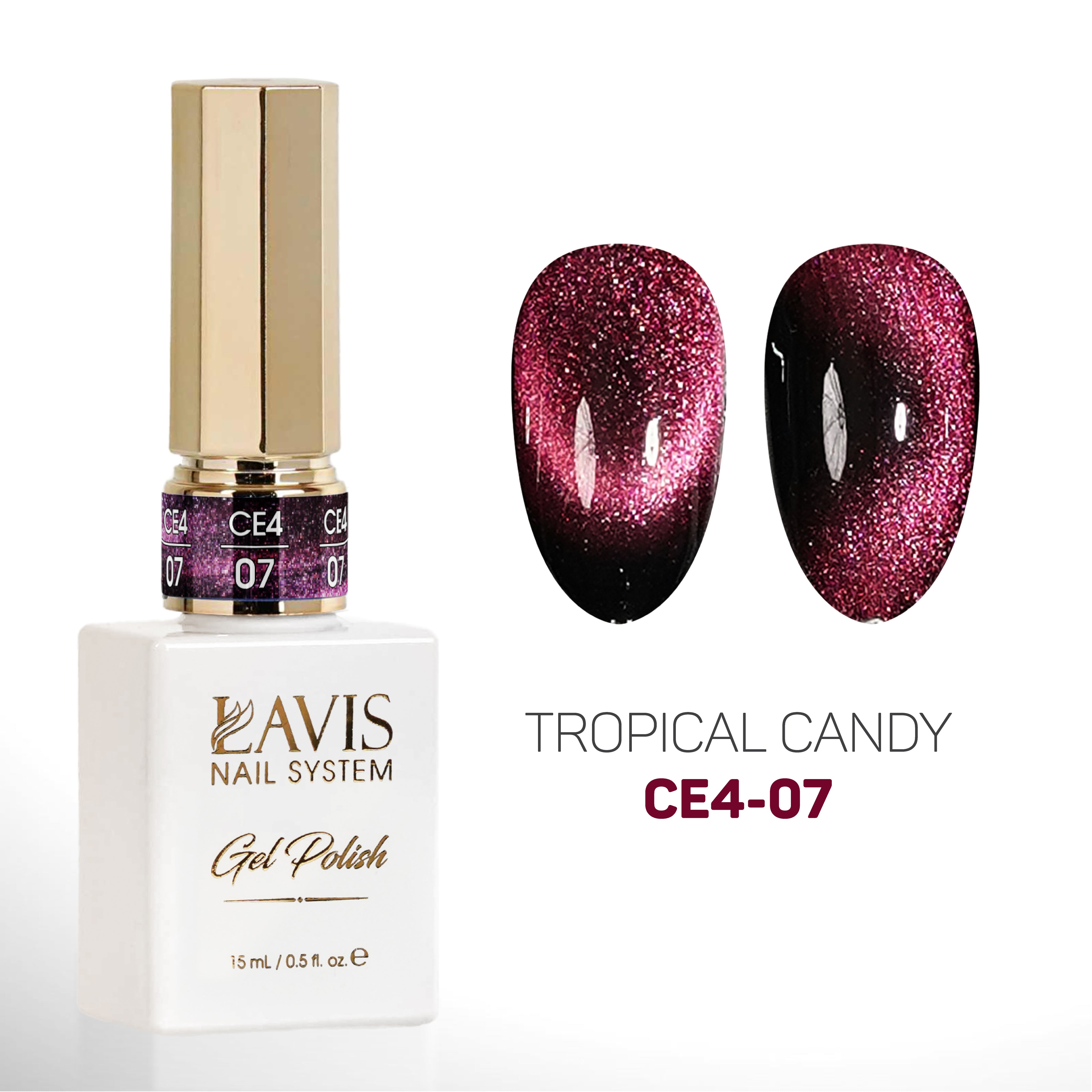 LAVIS Cat Eyes CE4 - 07 - Gel Polish 0.5 oz - Fairy Tale