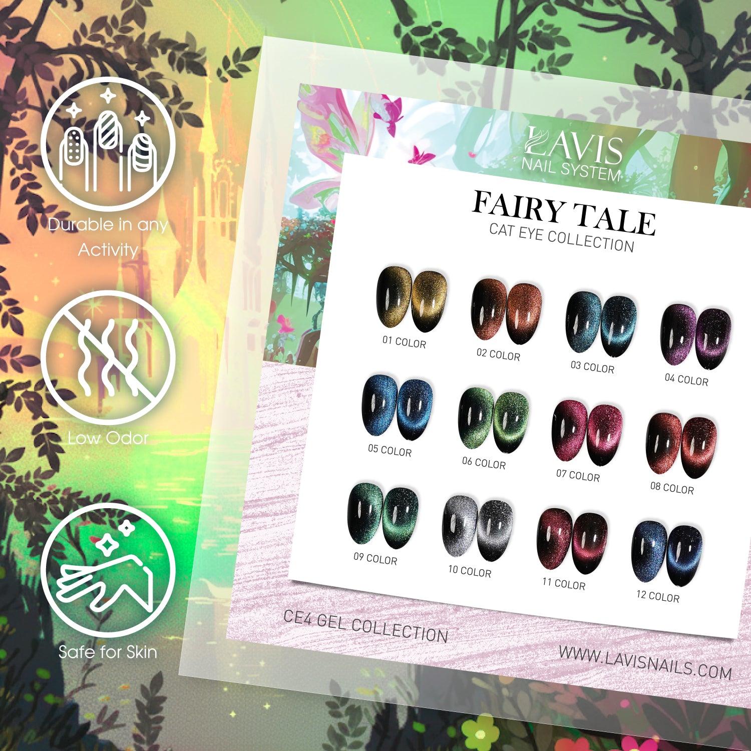 LAVIS Cat Eyes CE4 - Gel Polish 0.5 oz - Fairy Tale Collection