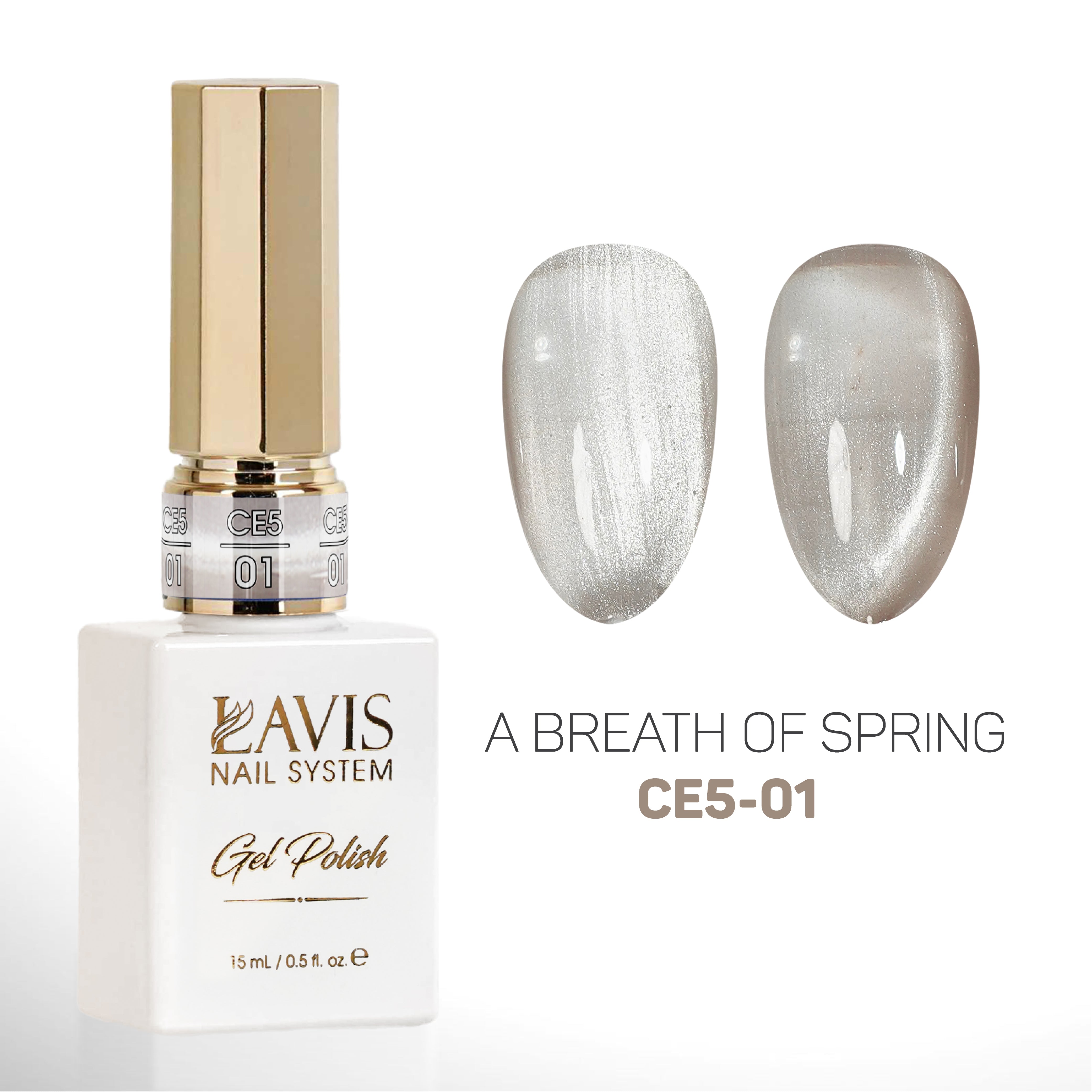 LAVIS Cat Eyes CE5 - 01 (Ver2) - Gel Polish 0.5 oz - A Breath Of Spring Collection