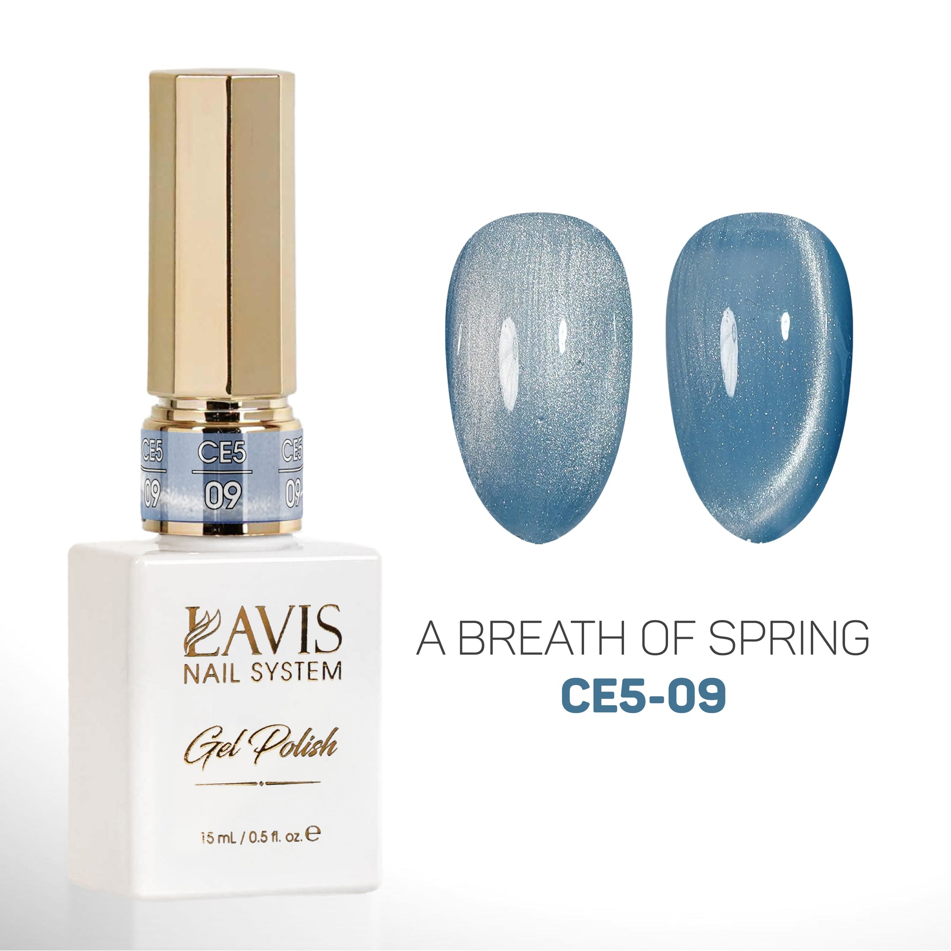 LAVIS Cat Eyes CE5 - 09 (Ver2) - Gel Polish 0.5 oz - A Breath Of Spring Collection