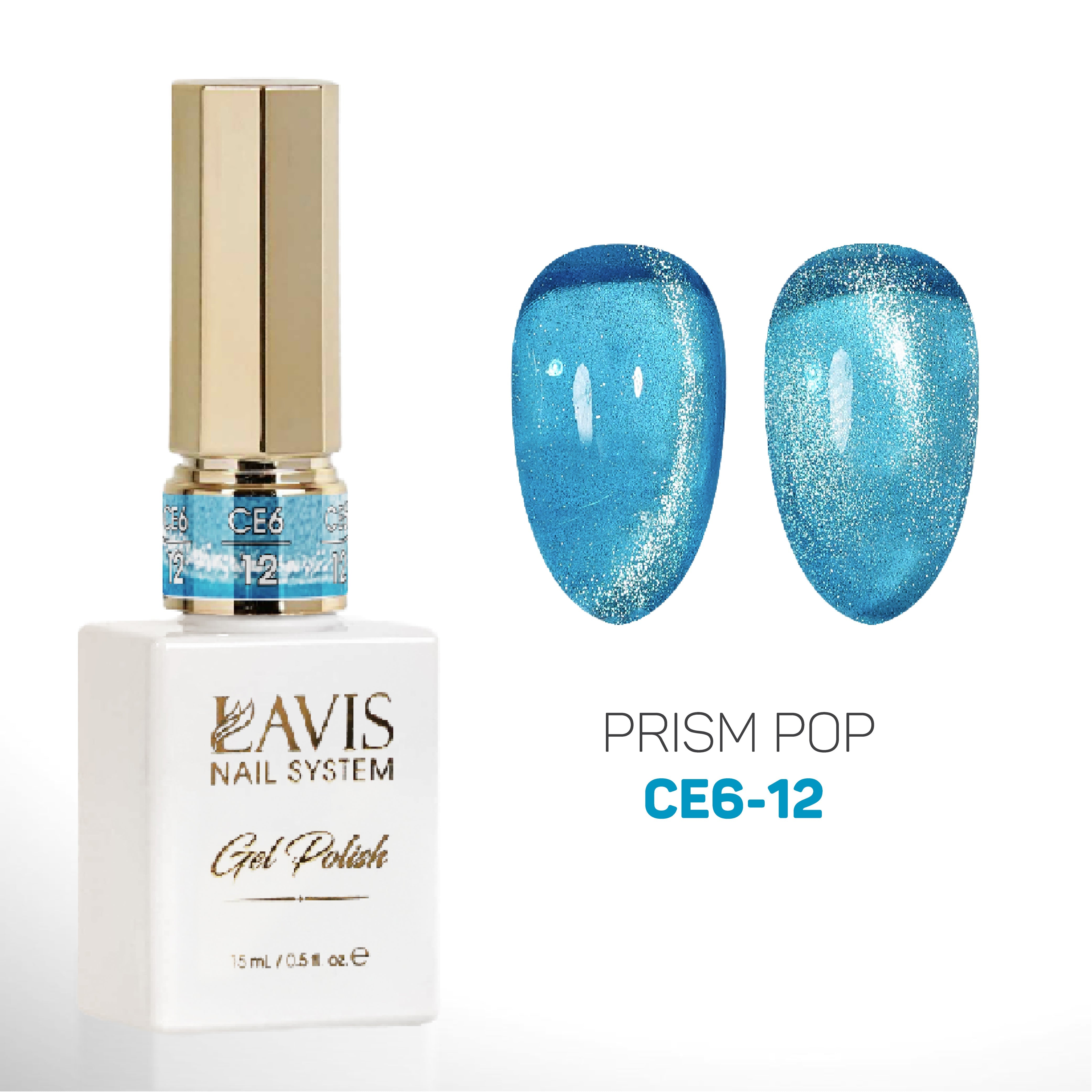 LAVIS Cat Eyes CE6 - Set 12 Colors (Ver2)- Gel Polish 0.5 oz - Prism Pop Collection