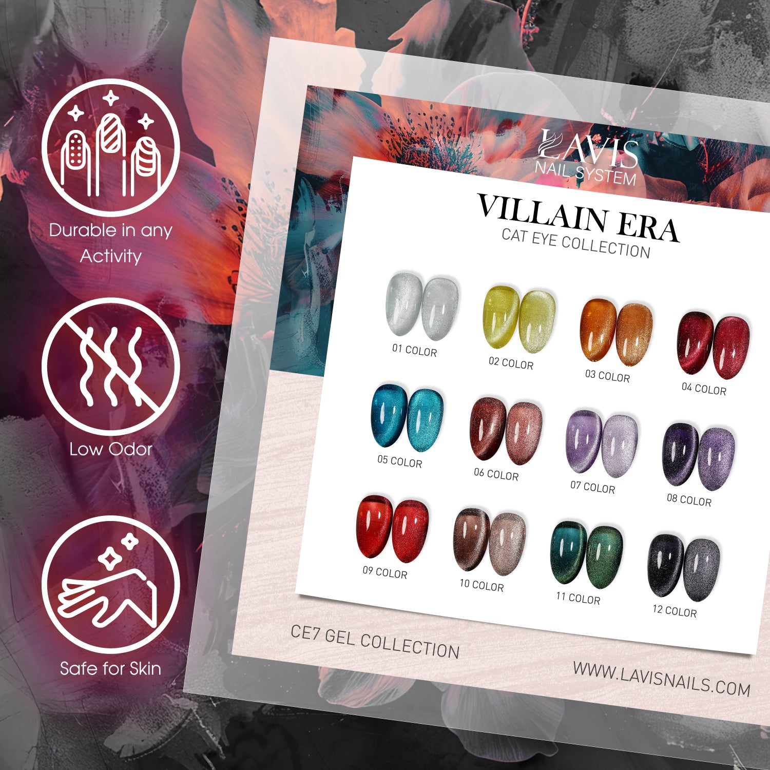 LAVIS Cat Eyes CE7 - Gel Polish 0.5 oz - VILLIAIN ERA Collection