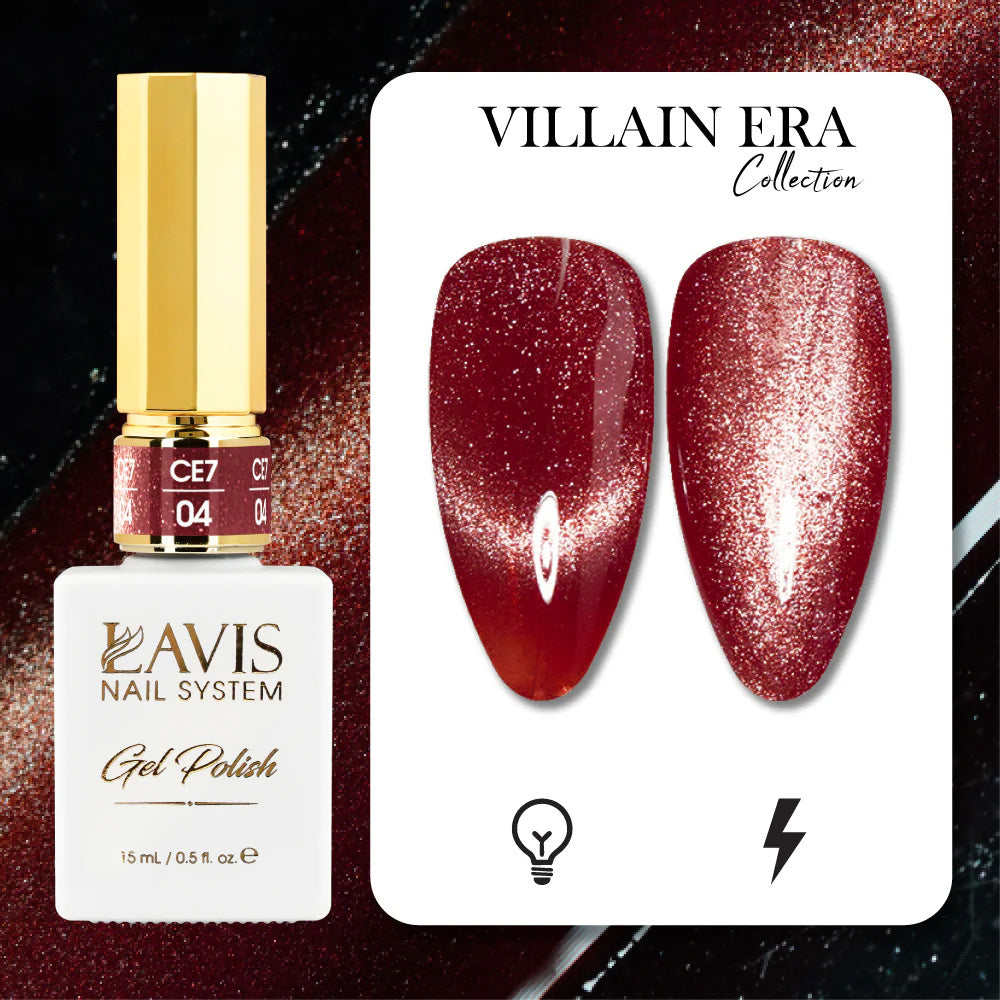 LAVIS Cat Eyes CE7 - 04 - Gel Polish 0.5 oz - VILLIAIN ERA Collection