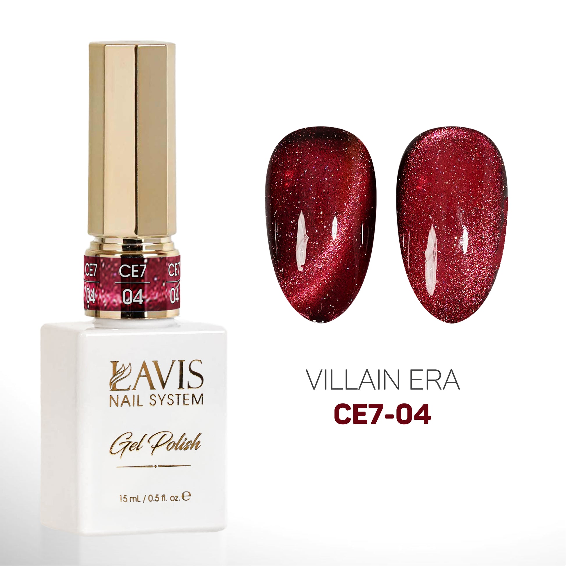 LAVIS Cat Eyes CE7 - 04 - Gel Polish 0.5 oz - VILLIAIN ERA Collection