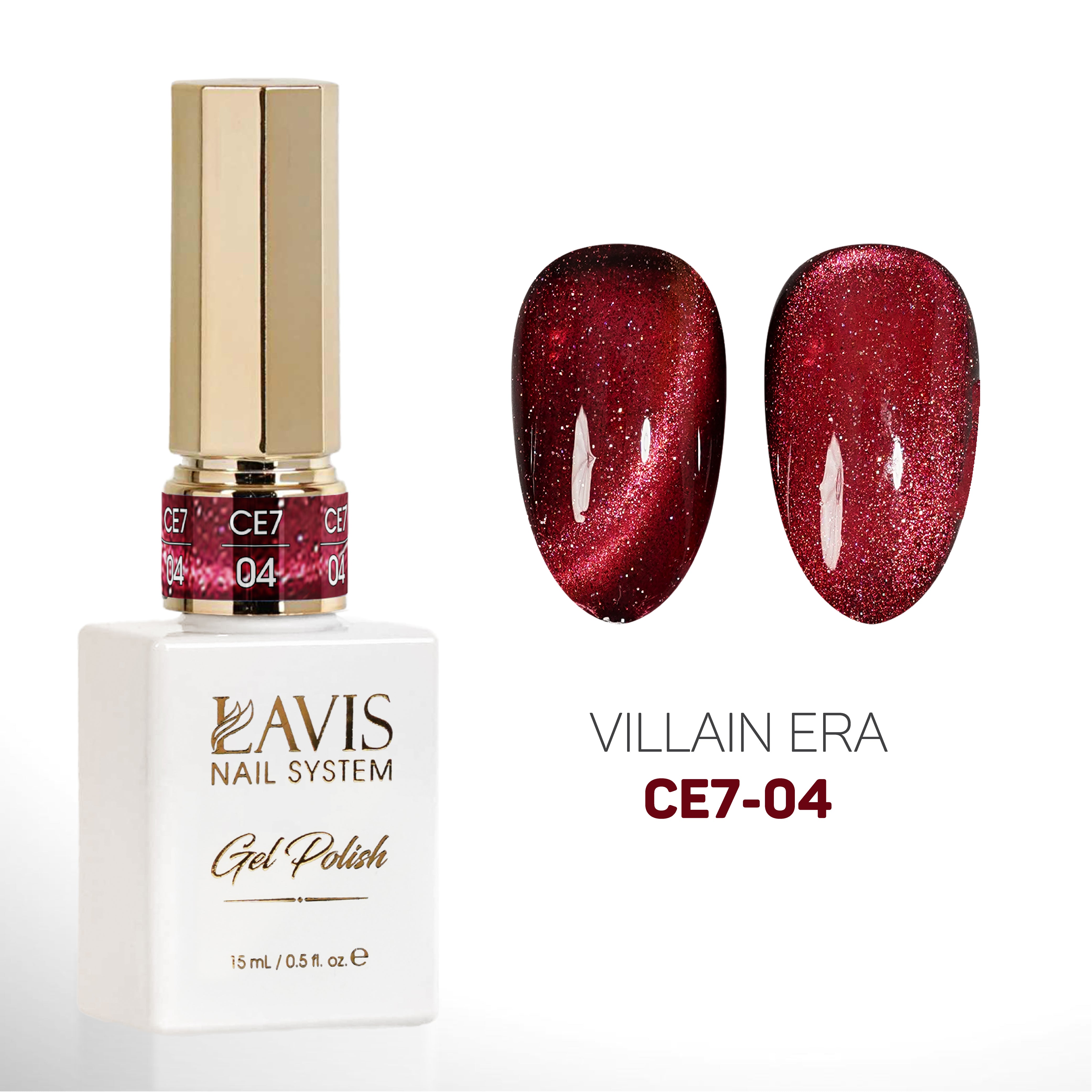 LAVIS Cat Eyes CE7 - 04 - Gel Polish 0.5 oz - VILLIAIN ERA Collection