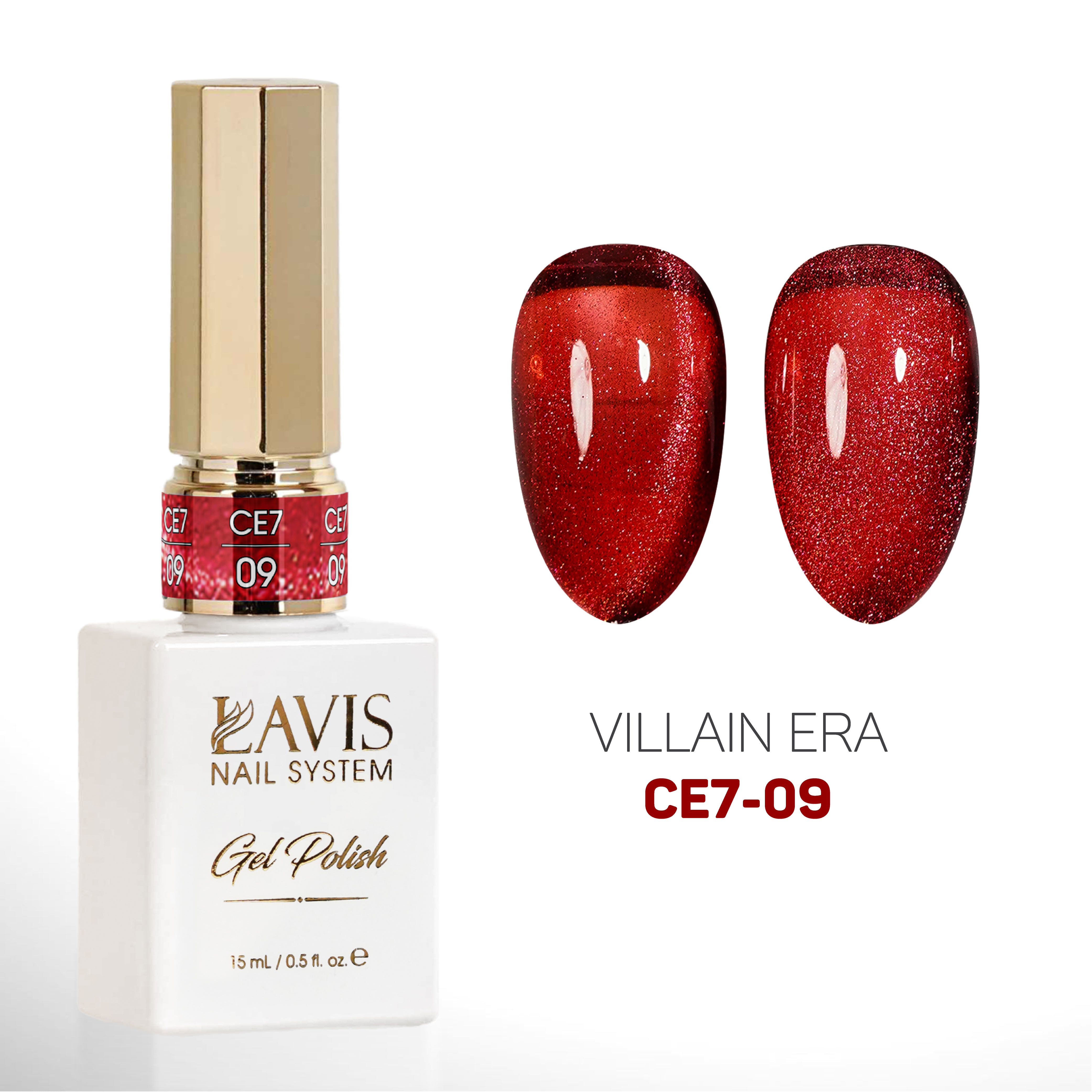 LAVIS Cat Eyes CE7 - 09 - Gel Polish 0.5 oz - VILLIAIN ERA Collection