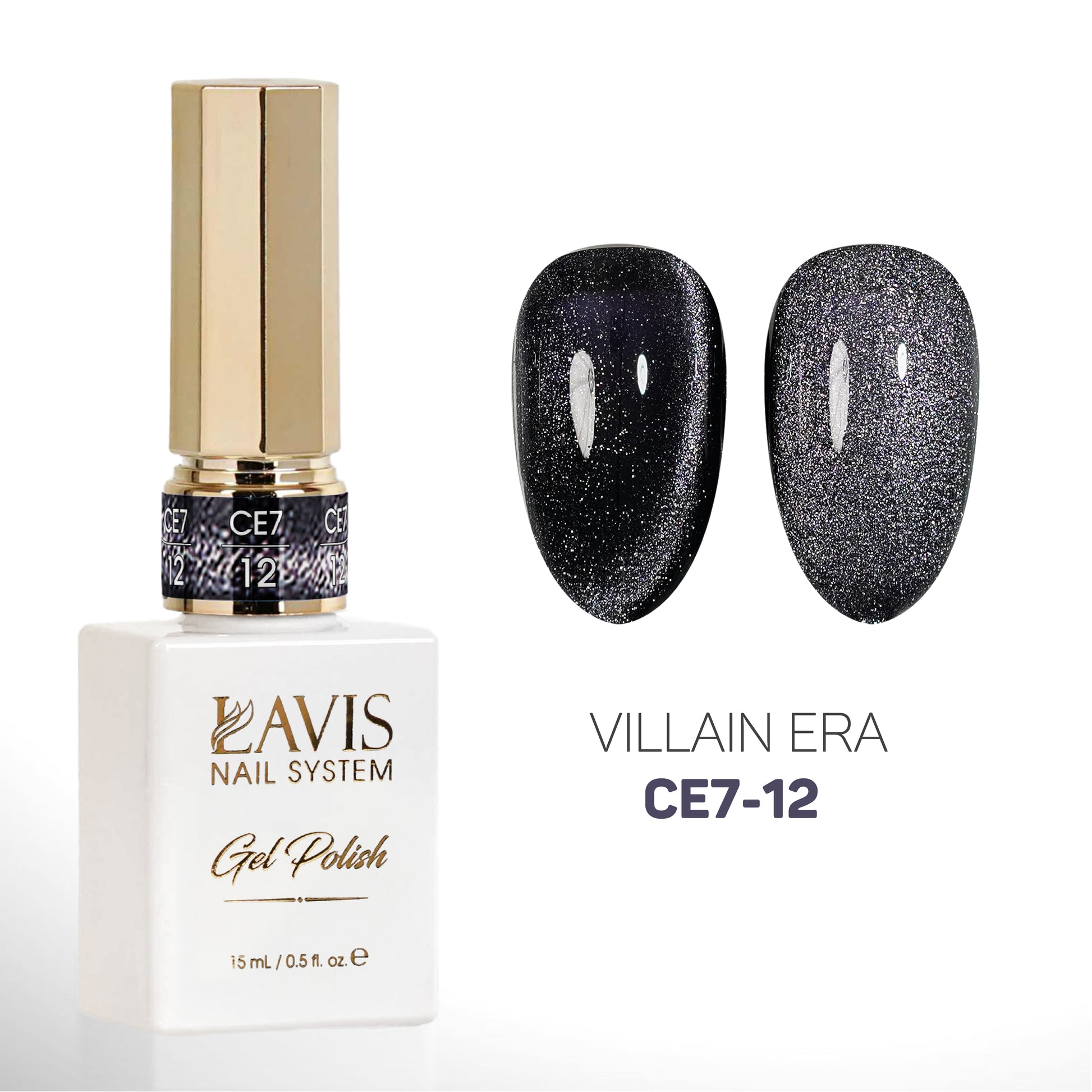 LAVIS Cat Eyes CE7 - 12 - Gel Polish 0.5 oz - VILLIAIN ERA Collection