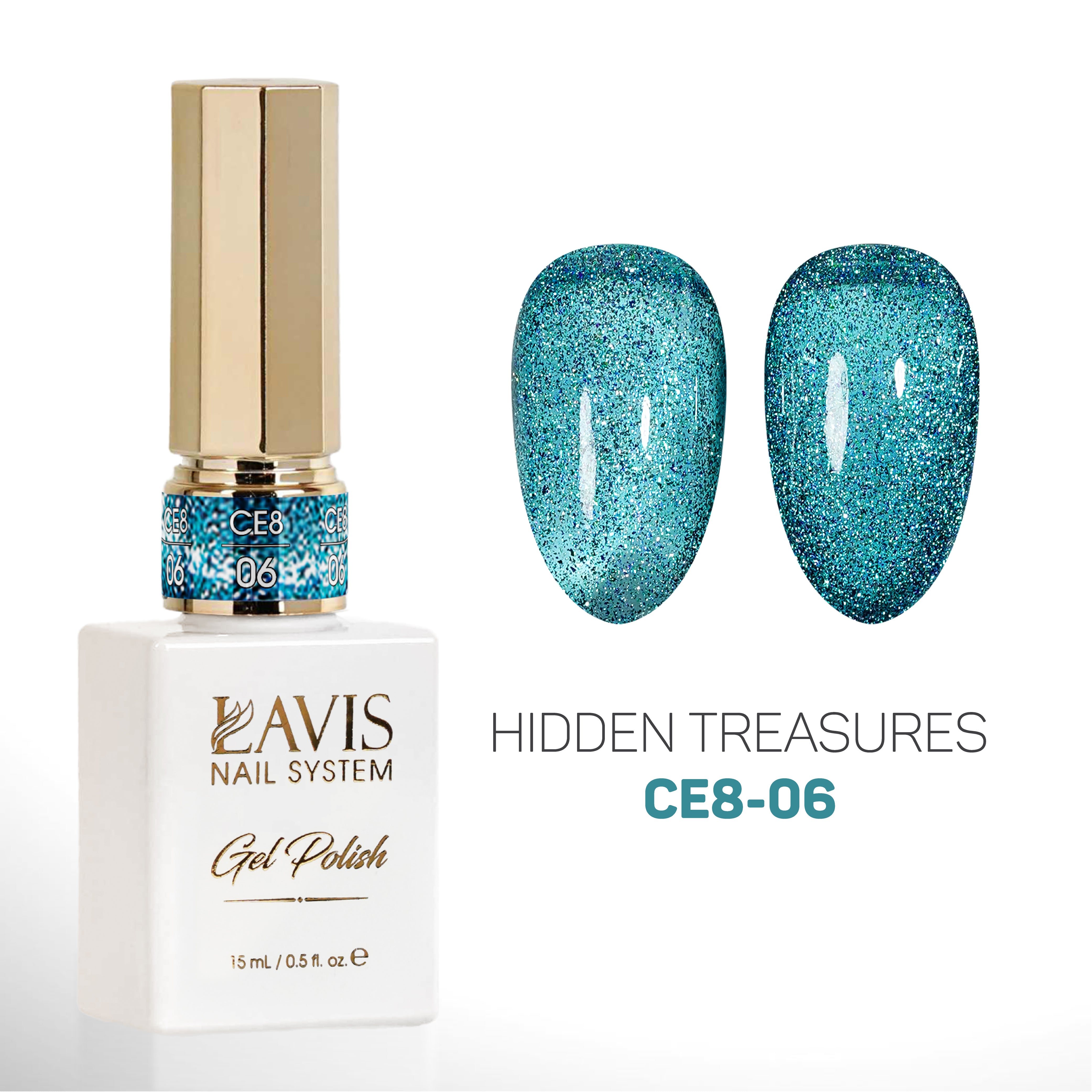LAVIS Cat Eyes CE8 - 06 - Gel Polish 0.5 oz - Lavis Hidden Treasures Collection