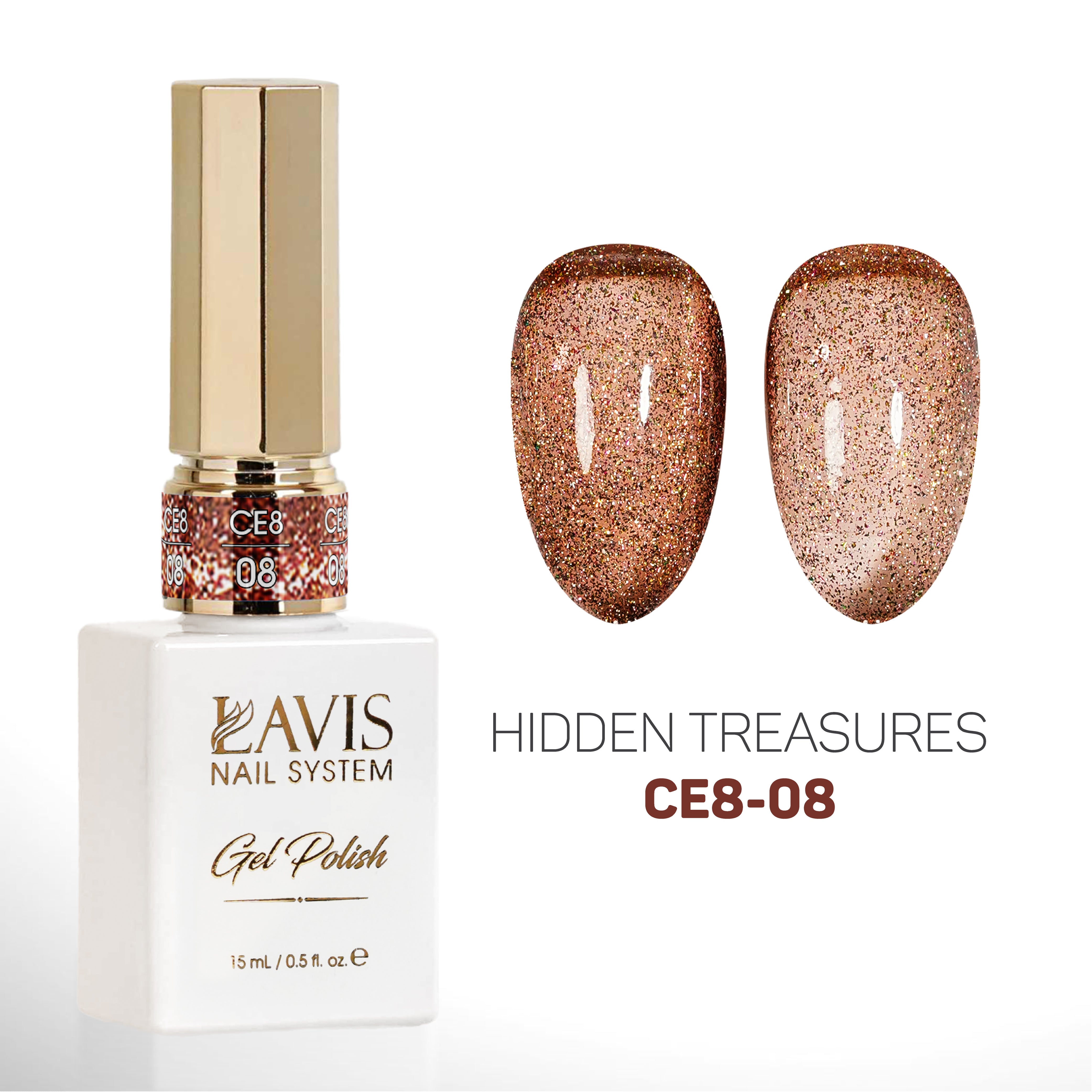LAVIS Cat Eyes CE8 - 08 - Gel Polish 0.5 oz - Lavis Hidden Treasures Collection