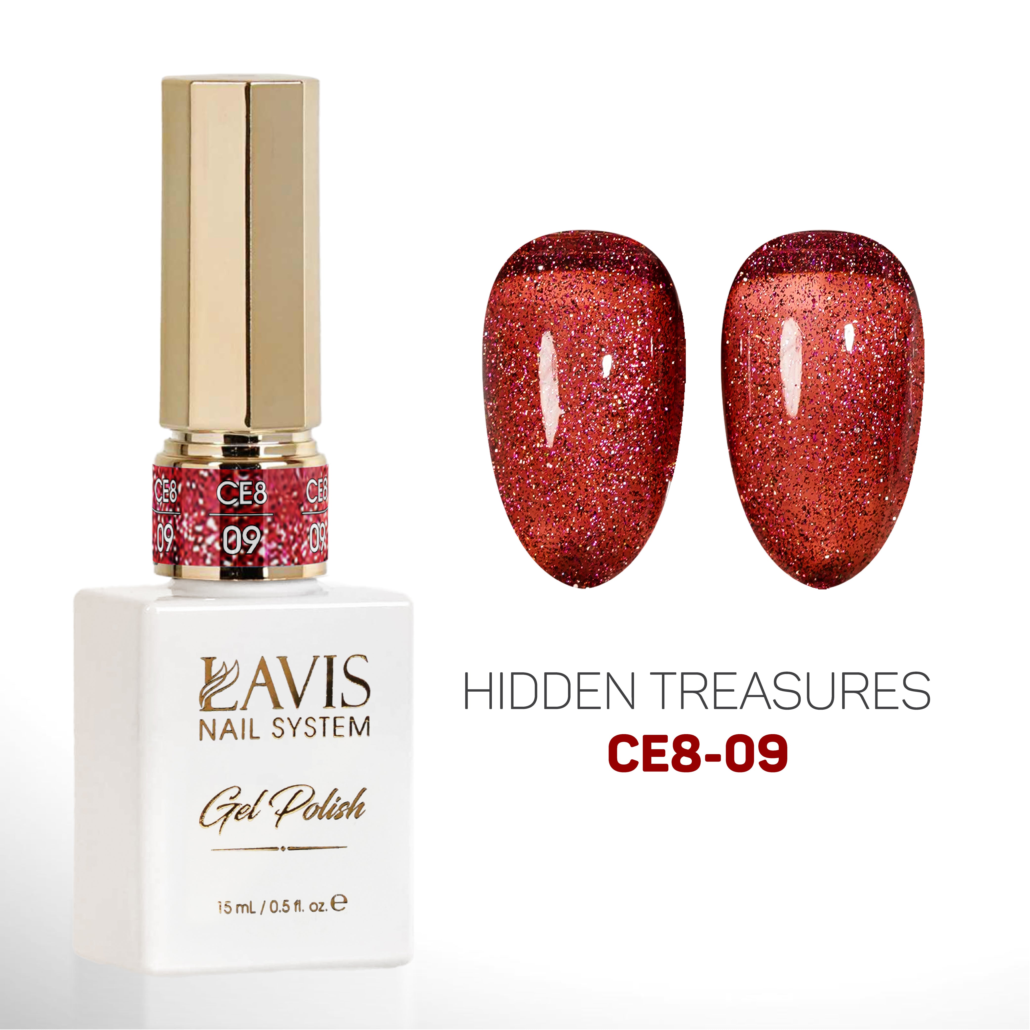 LAVIS Cat Eyes CE8 - 09 - Gel Polish 0.5 oz - Lavis Hidden Treasures Collection